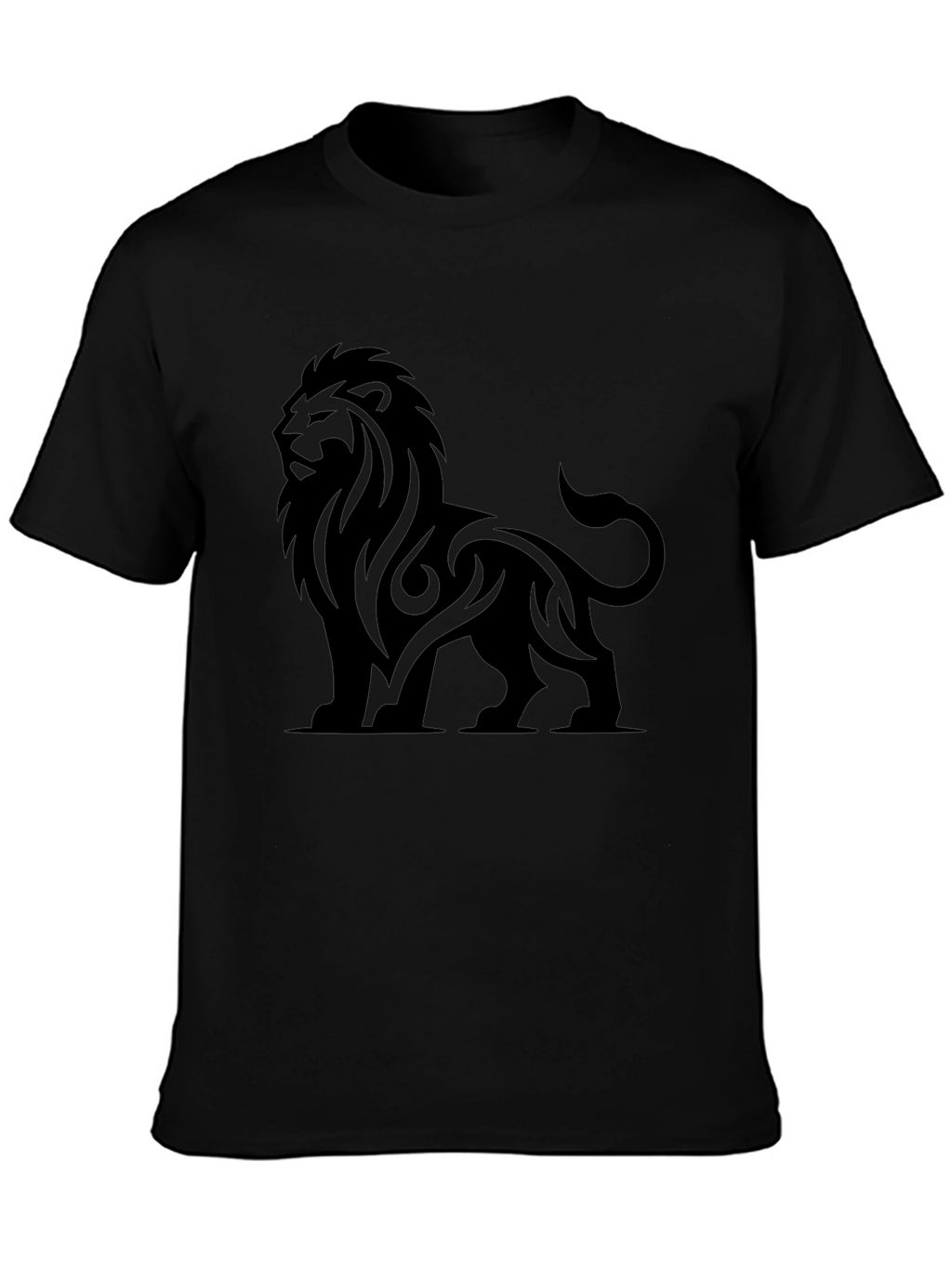 Lion Graphic Black Tee - Stylish Mens T-Shirt
