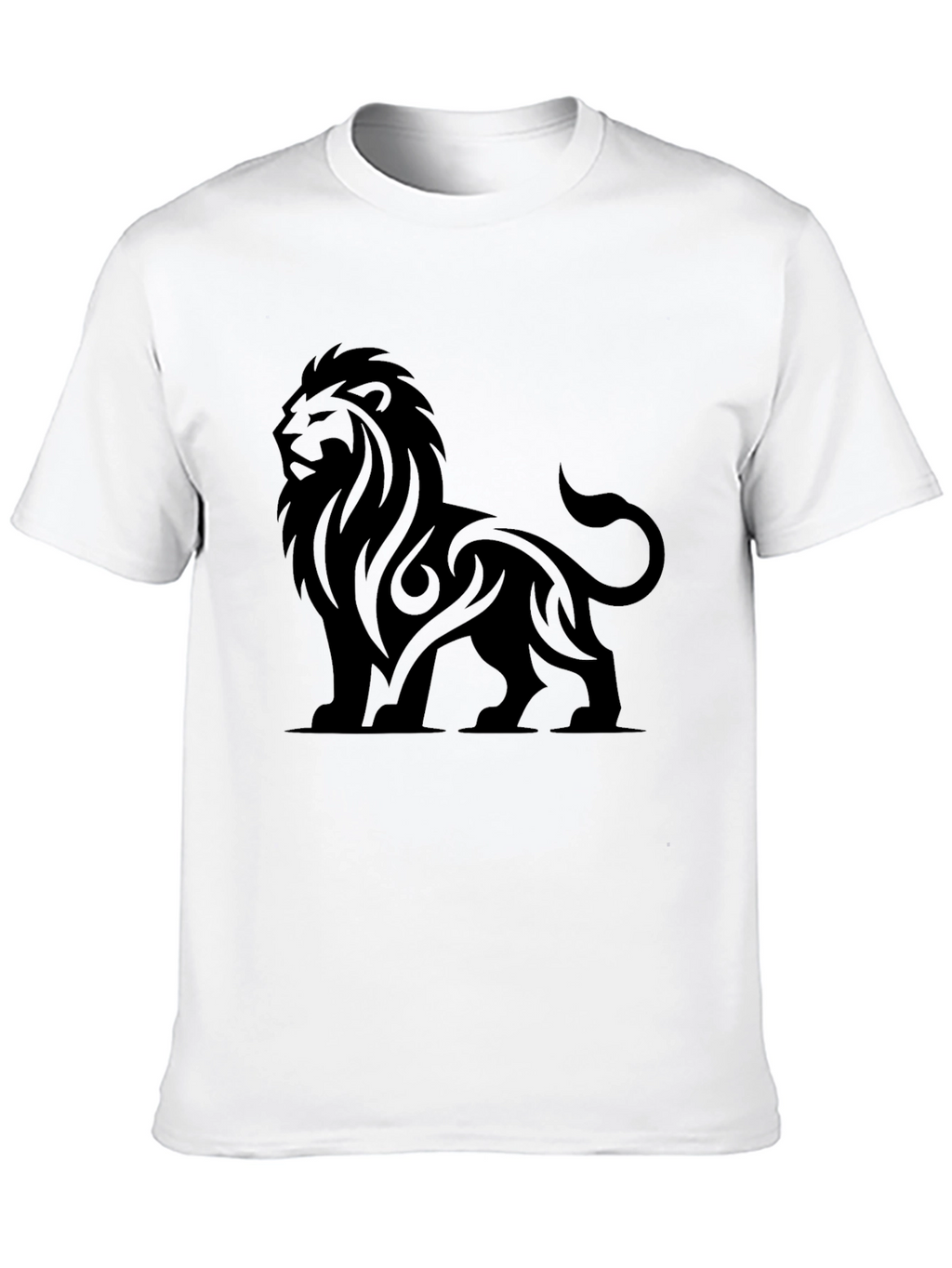 Lion Graphic Black Tee - Stylish Mens T-Shirt