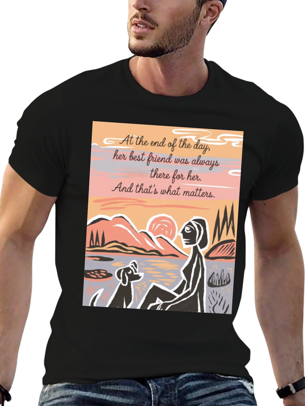 Best Friend Graphic Tee - Unisex Black Shirt