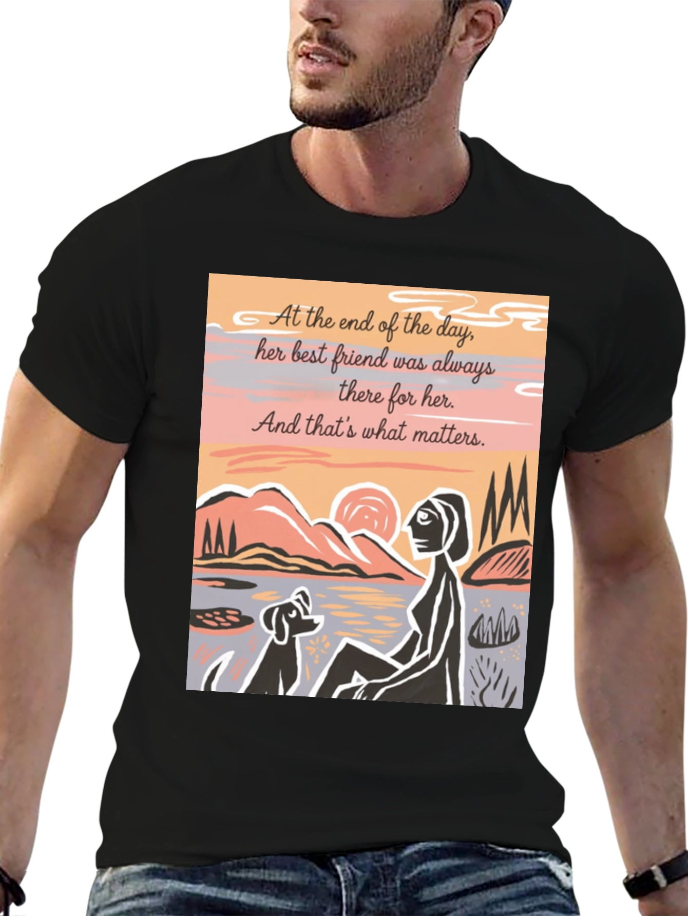 Best Friend Graphic Tee - Unisex Black Shirt
