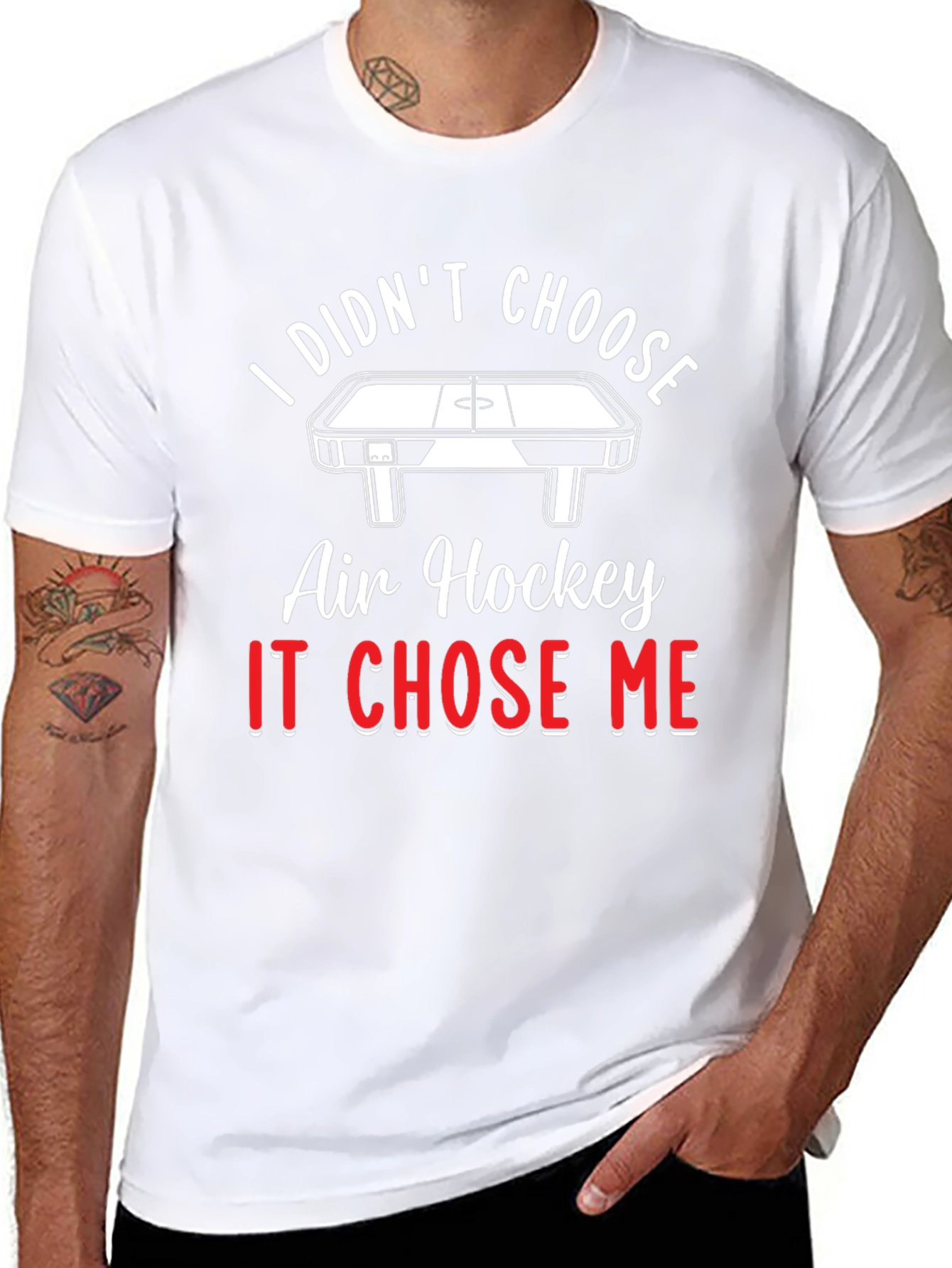 Air Hockey Chose Me T-Shirt - Novelty Graphic Tee