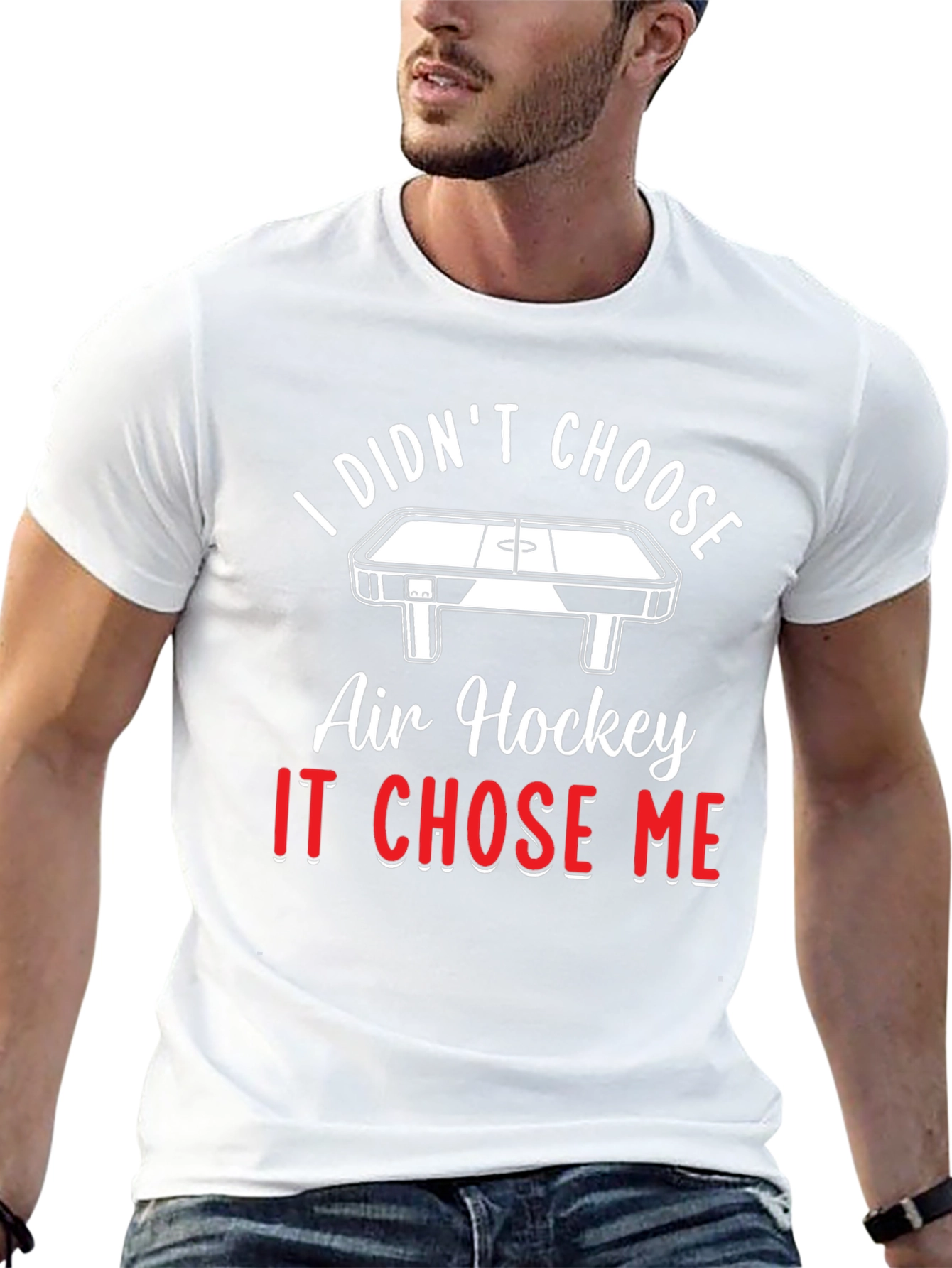 Air Hockey Chose Me T-Shirt - Novelty Graphic Tee