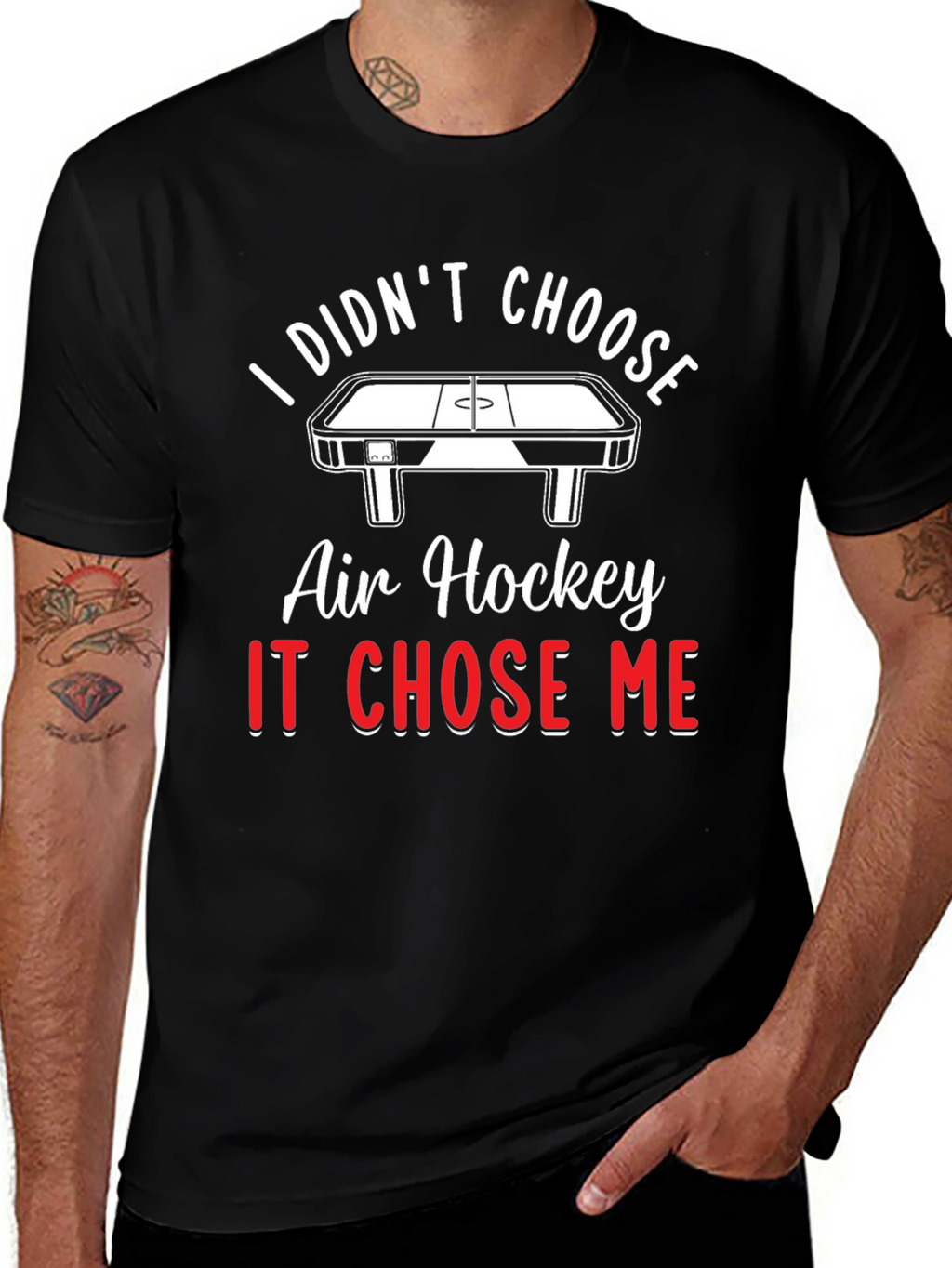 Air Hockey Chose Me T-Shirt - Novelty Graphic Tee