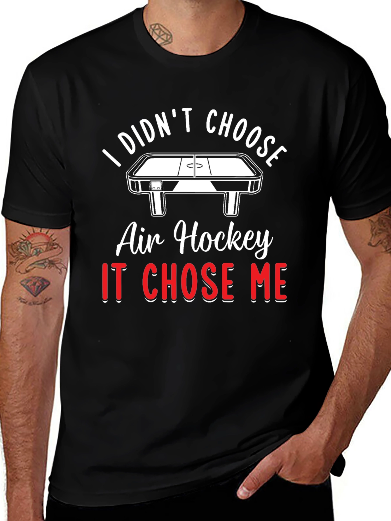 Air Hockey Chose Me T-Shirt - Novelty Graphic Tee