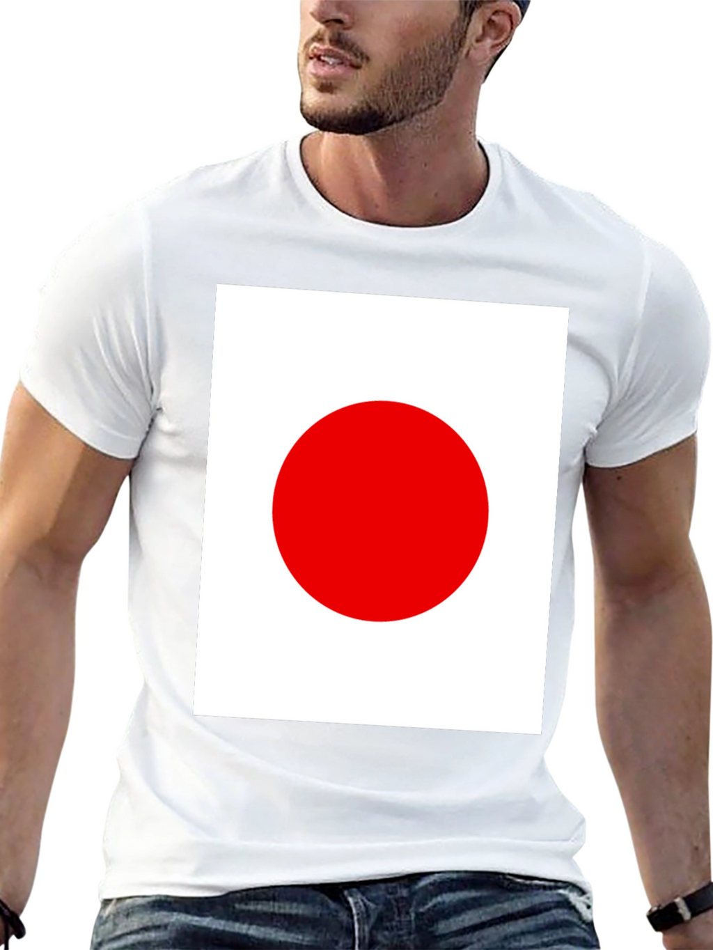 Japanese Flag Graphic Black T-Shirt