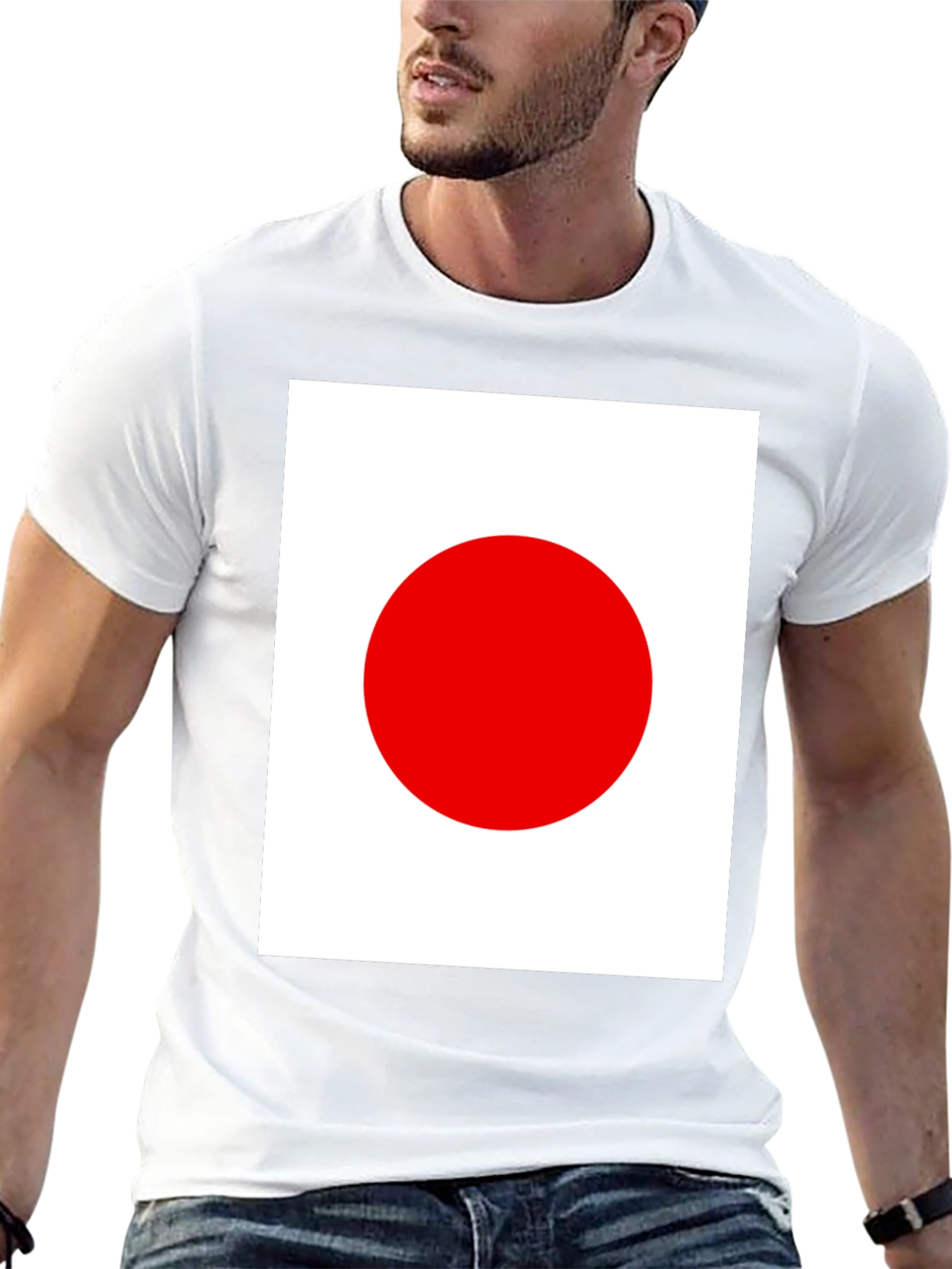 Japanese Flag Graphic Black T-Shirt