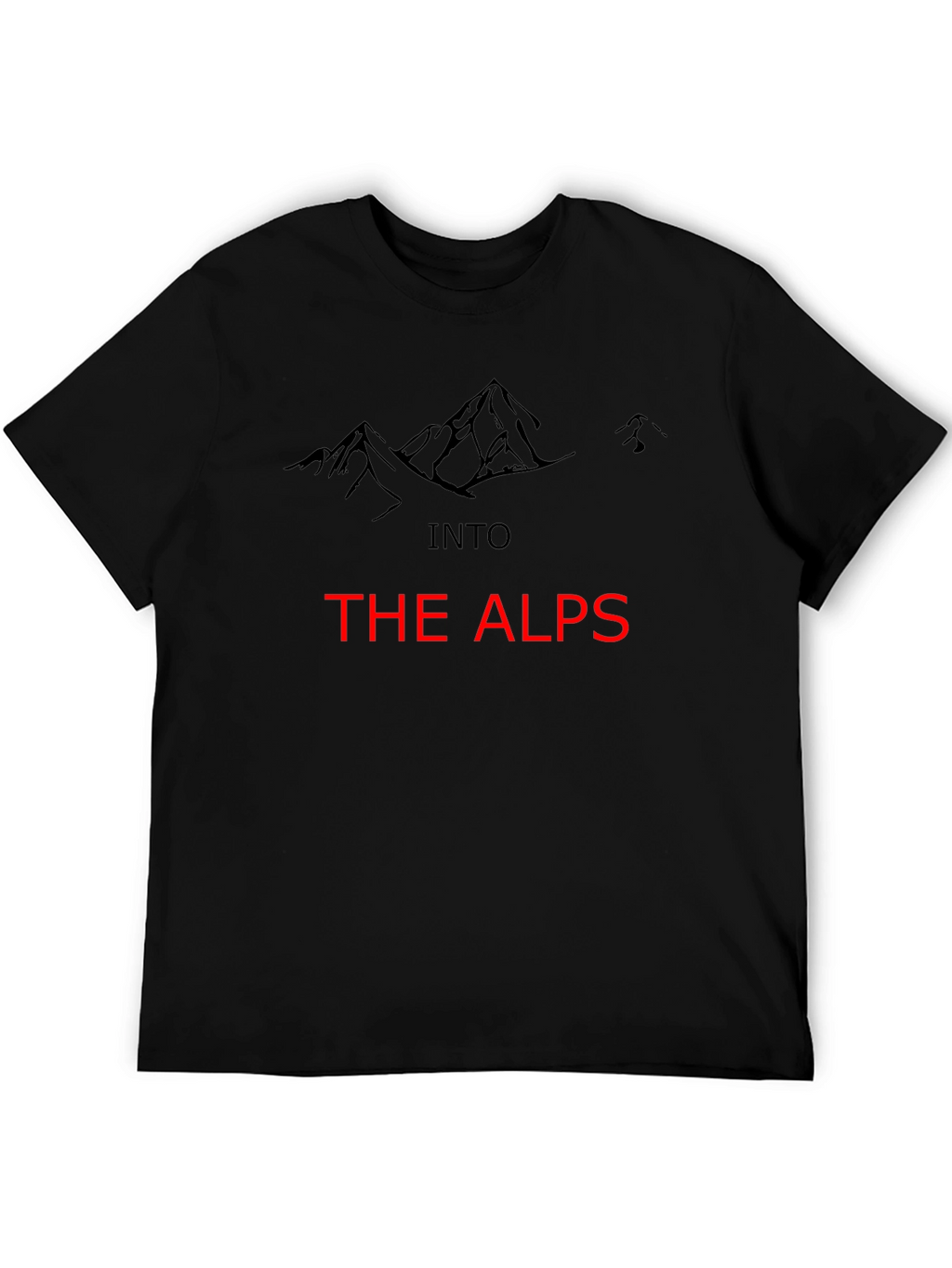 Into The Alps Graphic Tee - Black Mountain Design
