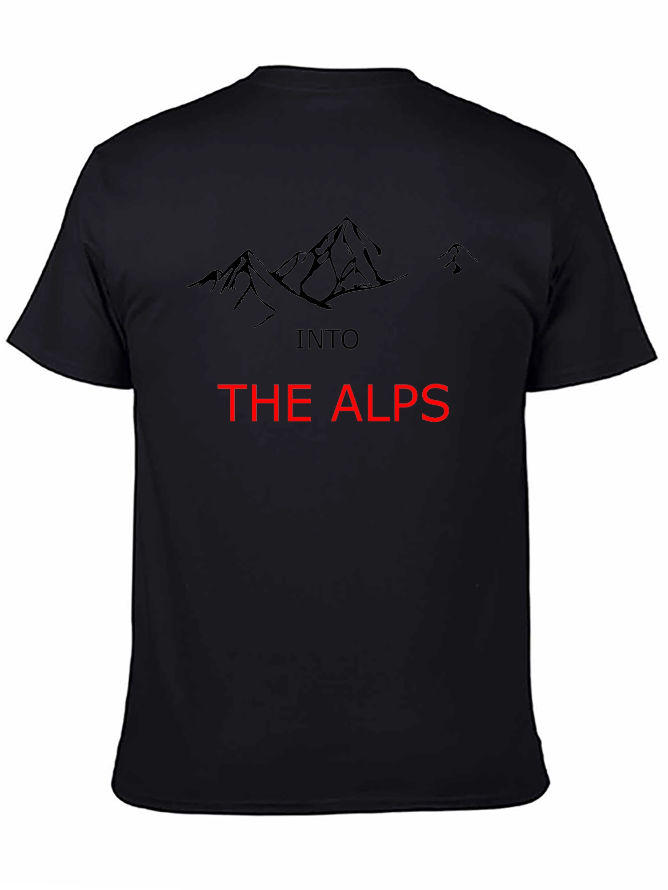 Into The Alps Graphic Tee - Black Mountain Design