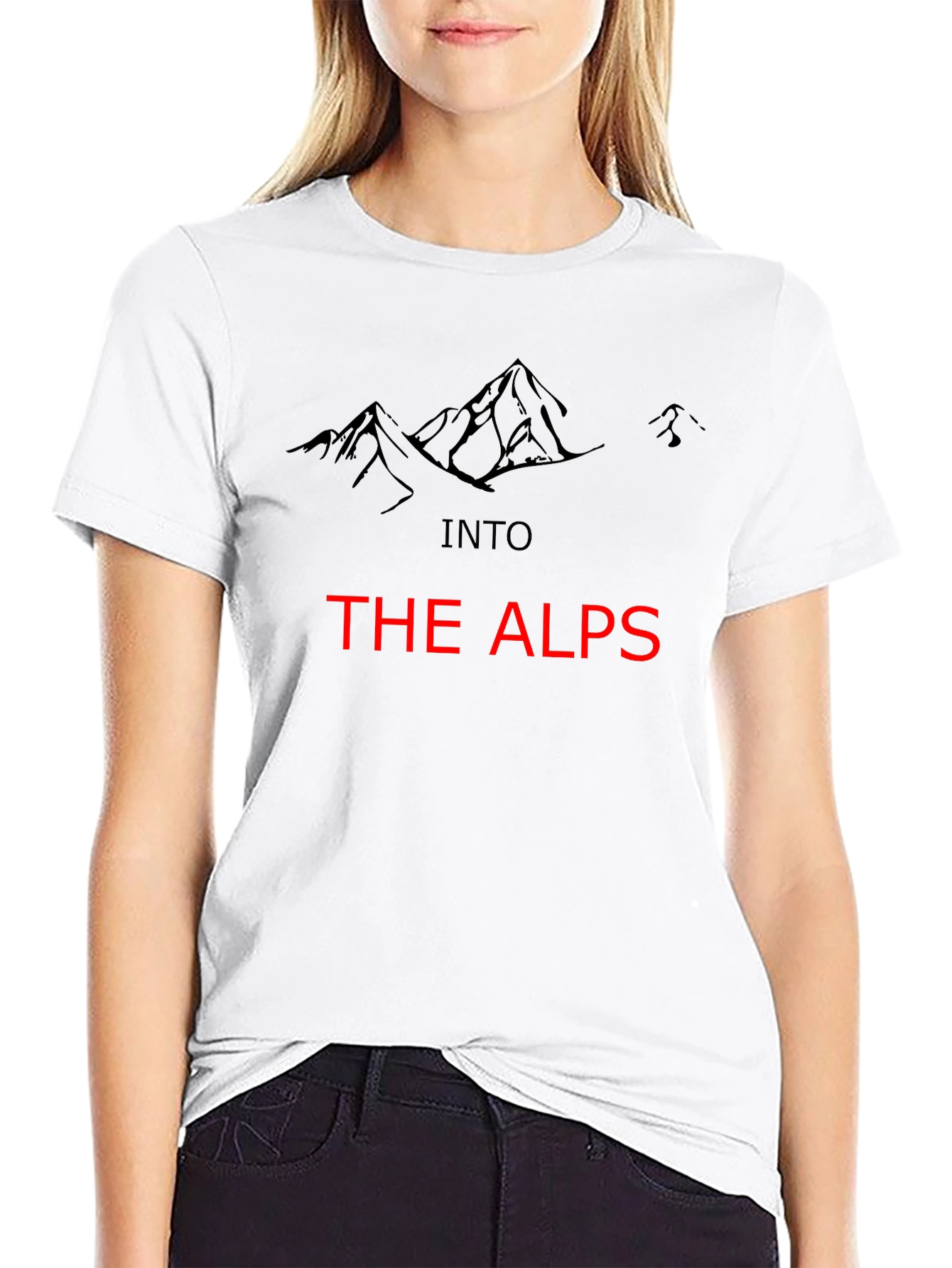 Into The Alps Graphic Tee - Black Mountain Design