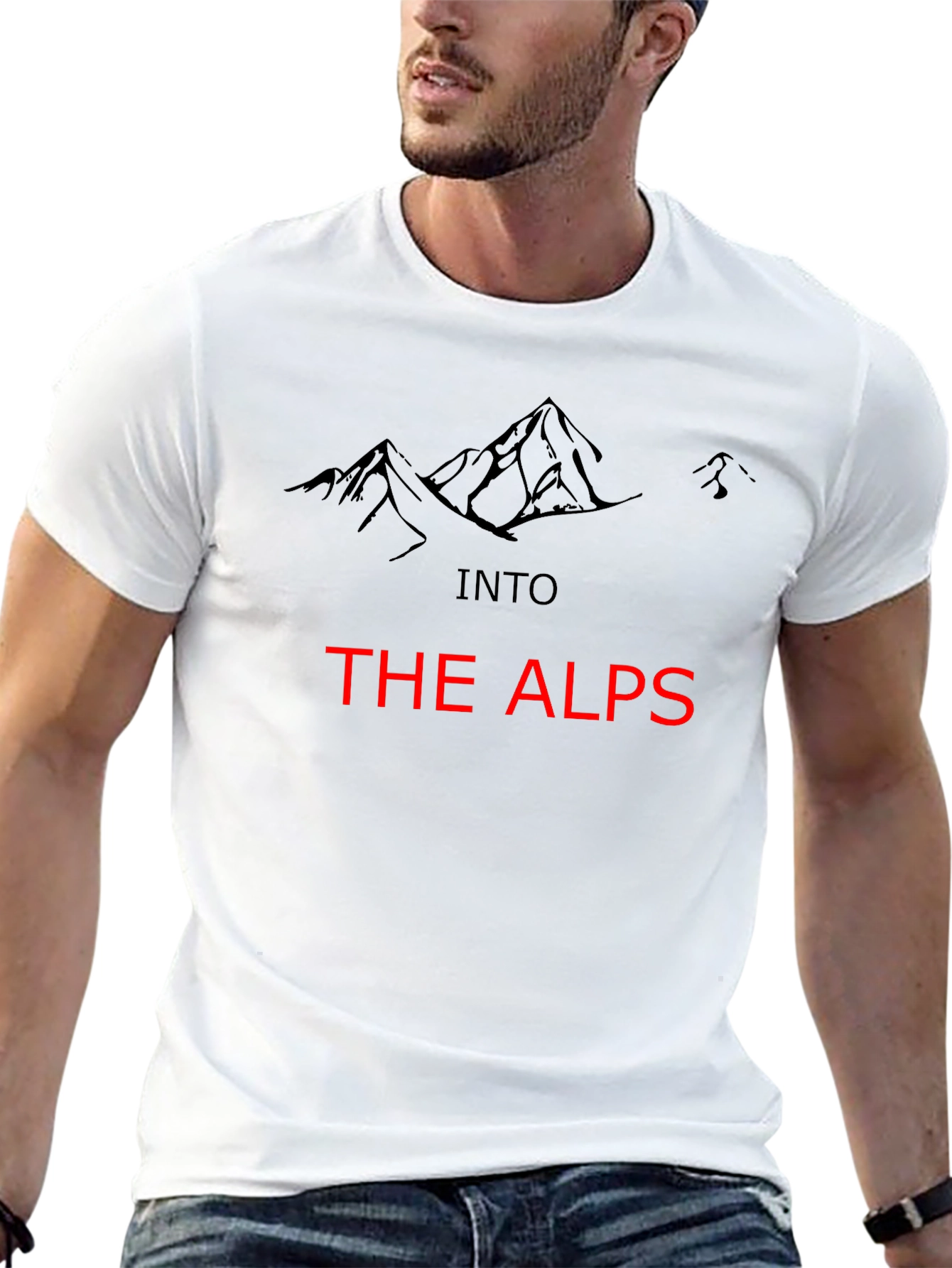 Into The Alps Graphic Tee - Black Mountain Design