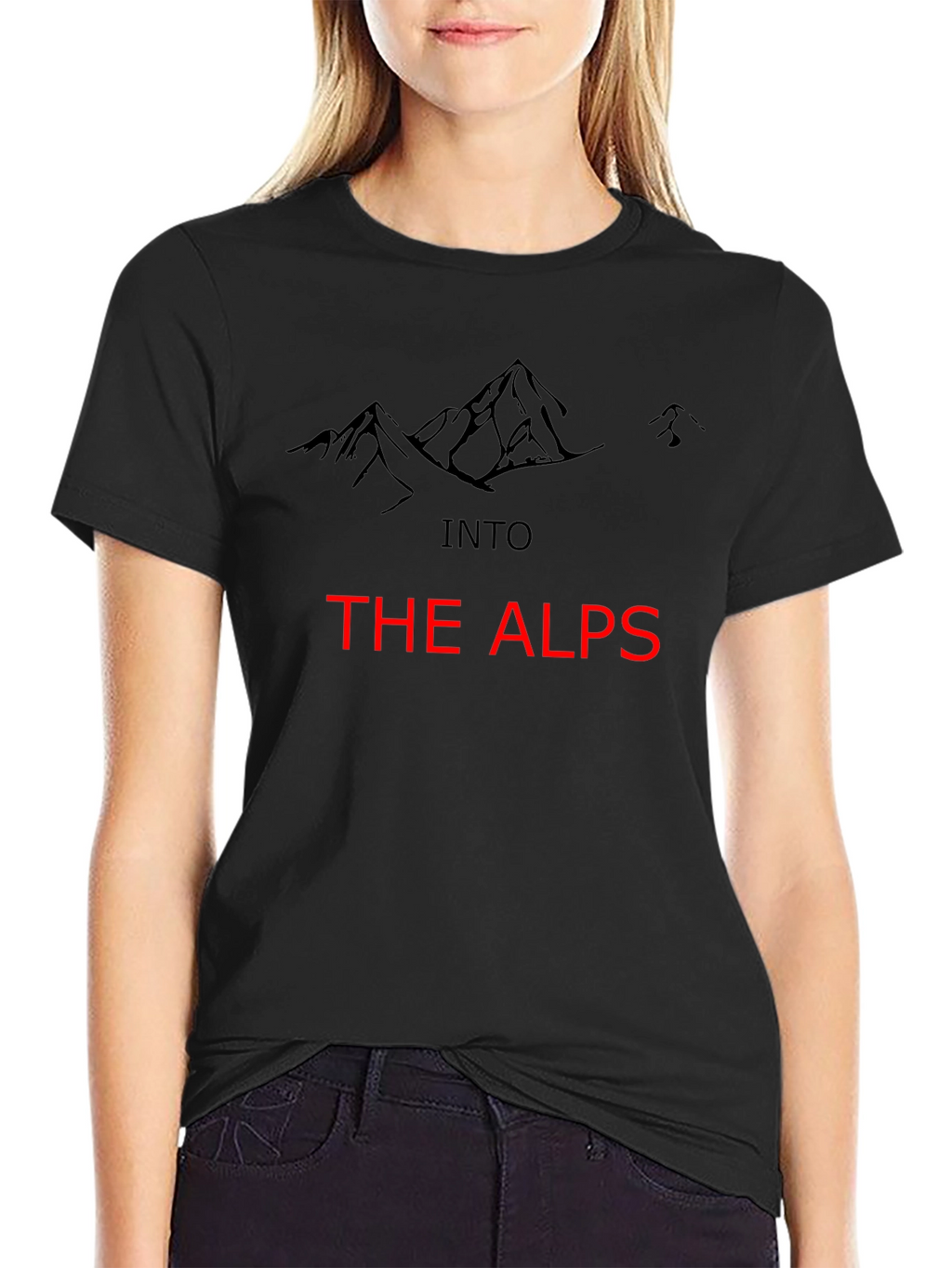 Into The Alps Graphic Tee - Black Mountain Design