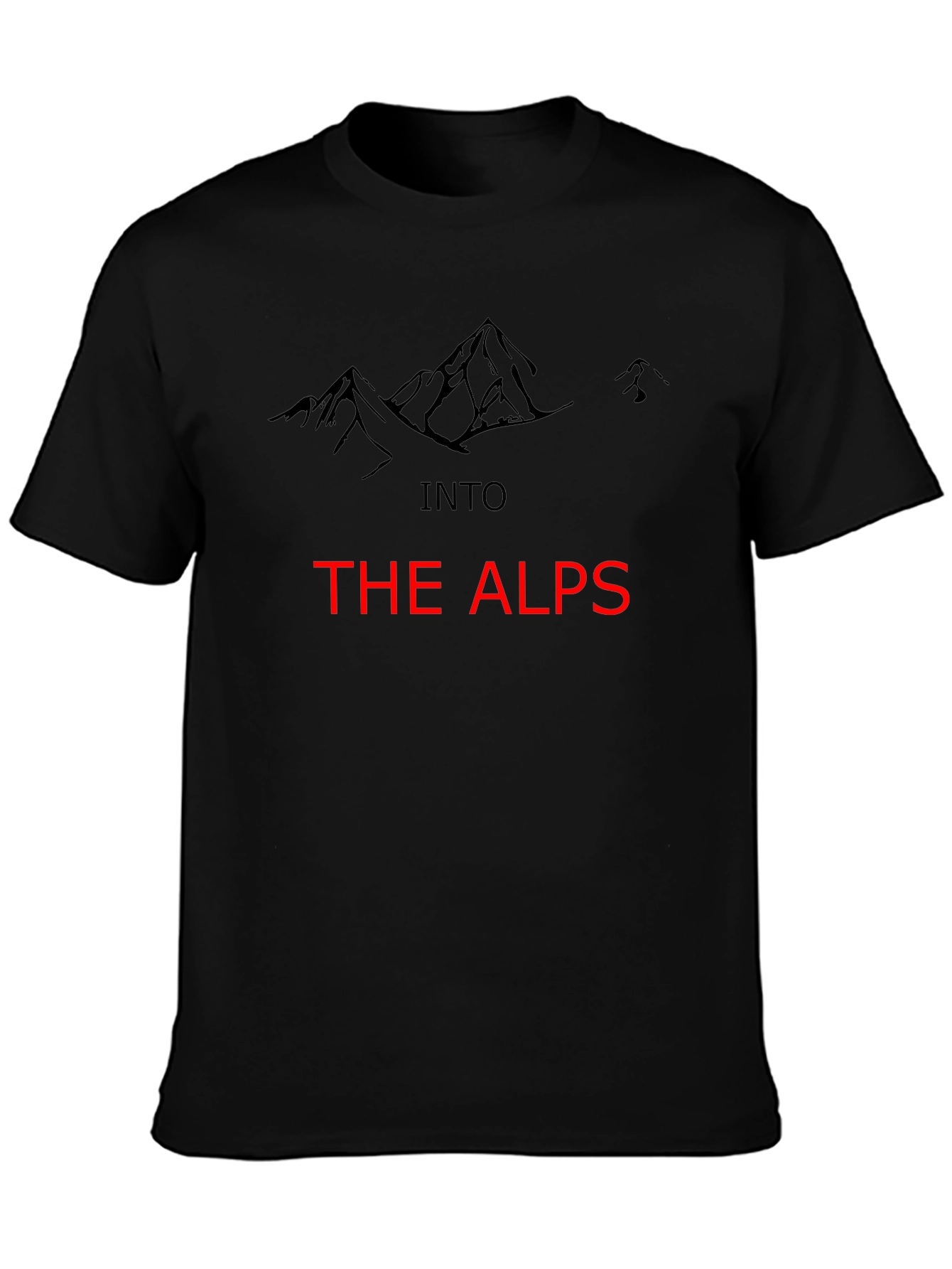 Into The Alps Graphic Tee - Black Mountain Design