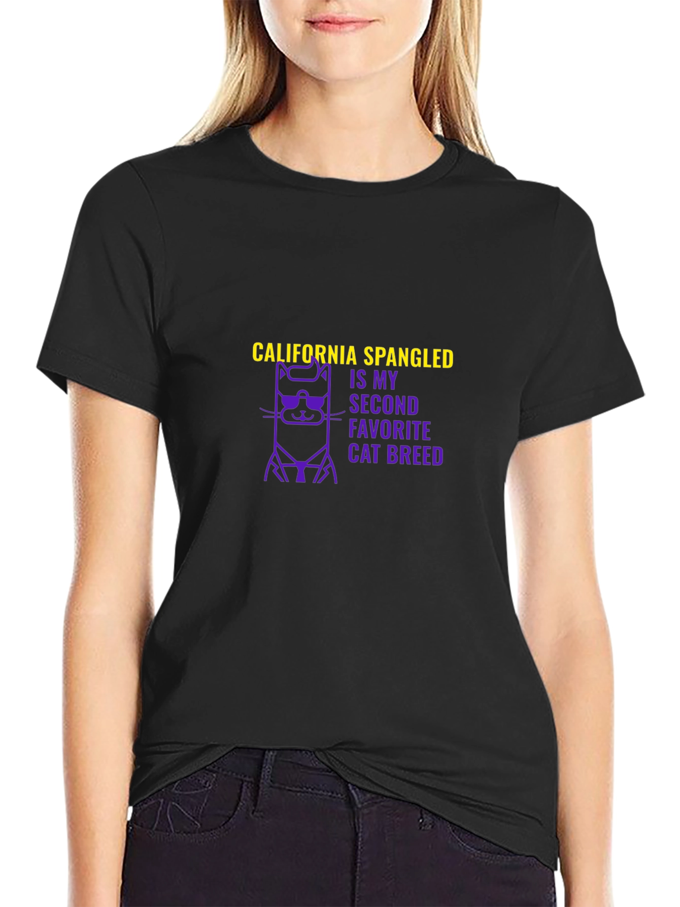 California Spangled Cat Breed Graphic T-Shirt
