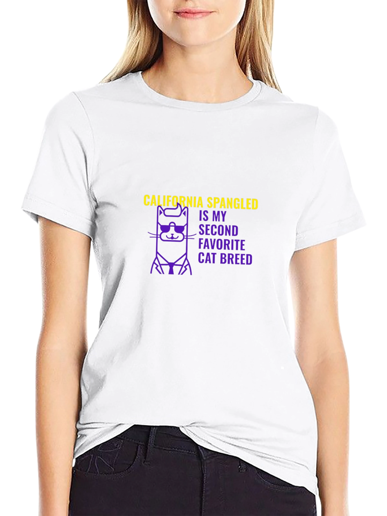 California Spangled Cat Breed Graphic T-Shirt