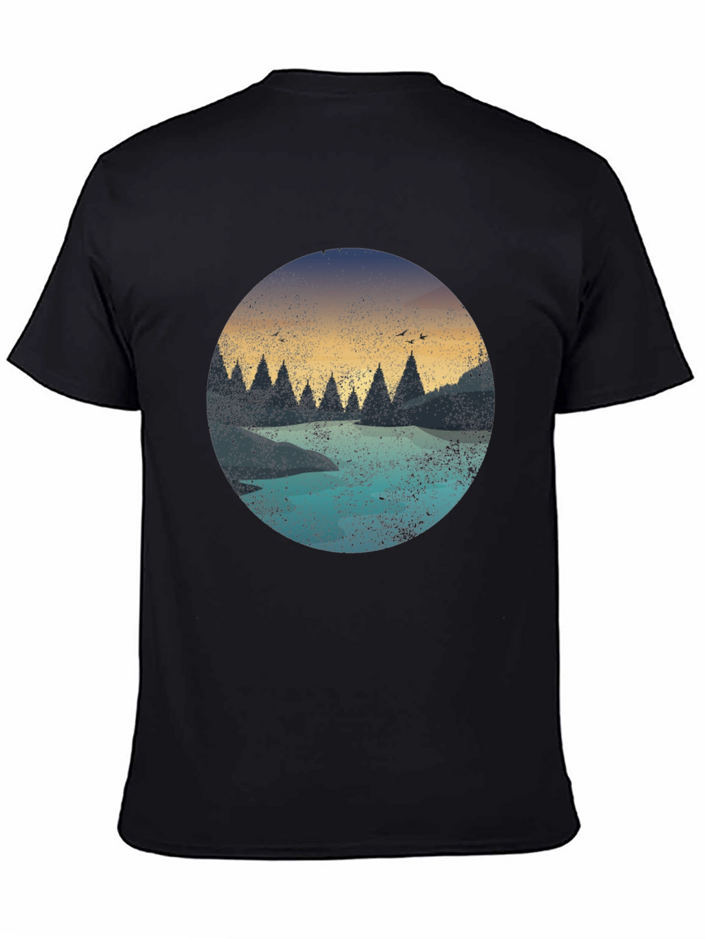 Nature Graphic Black T-Shirt