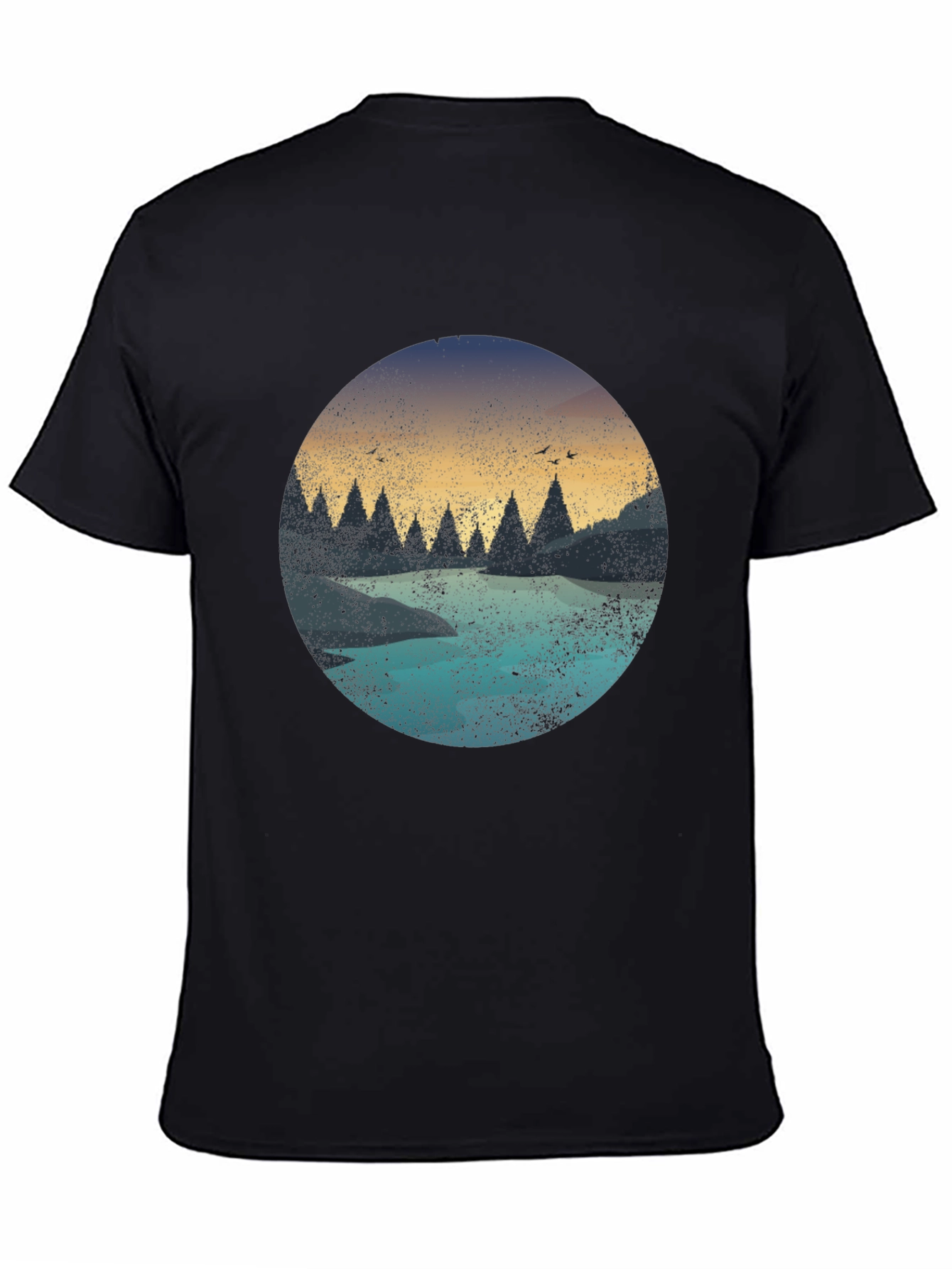 Nature Graphic Black T-Shirt