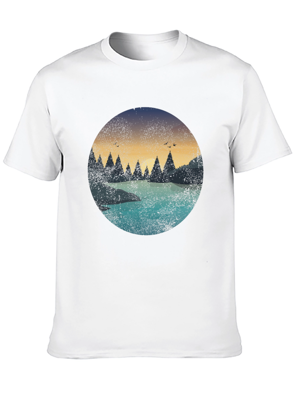 Nature Graphic Black T-Shirt