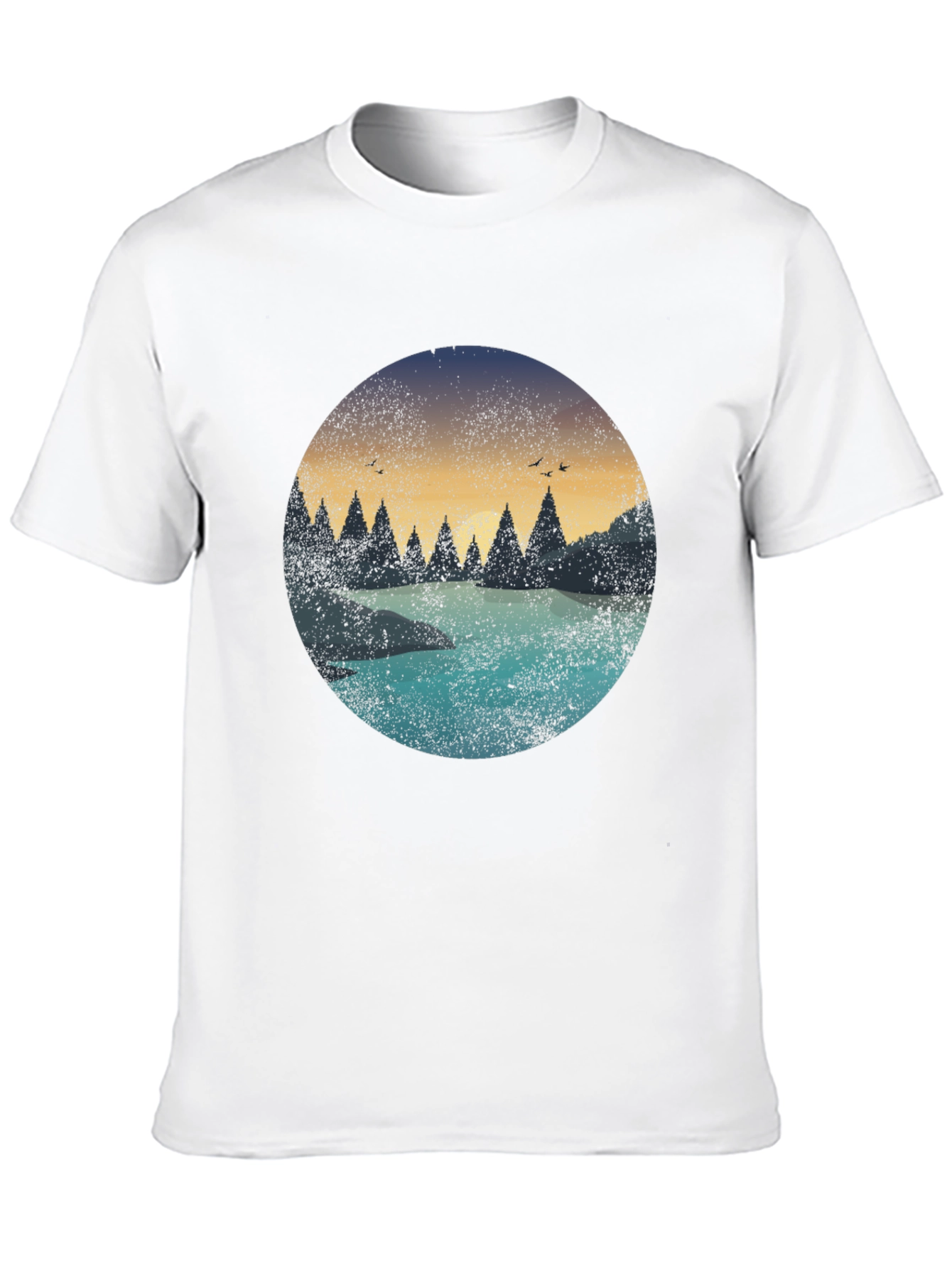 Nature Graphic Black T-Shirt