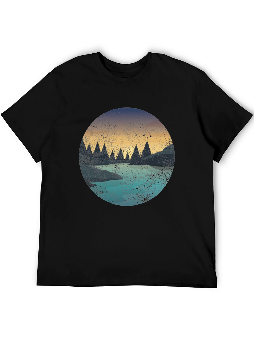 Nature Graphic Black T-Shirt
