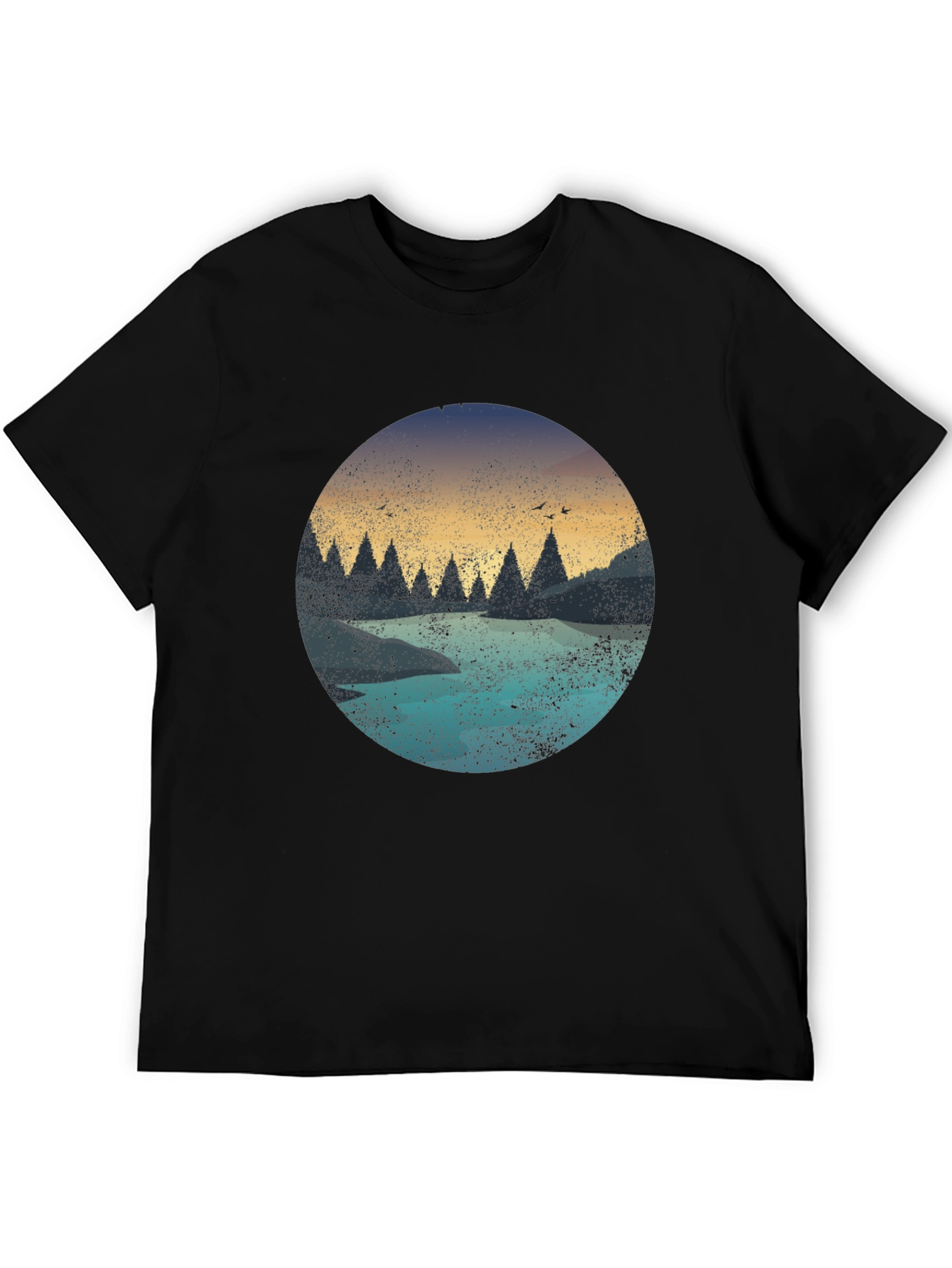 Nature Graphic Black T-Shirt
