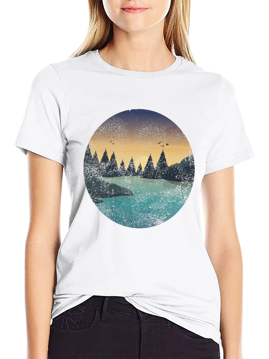 Nature Graphic Black T-Shirt