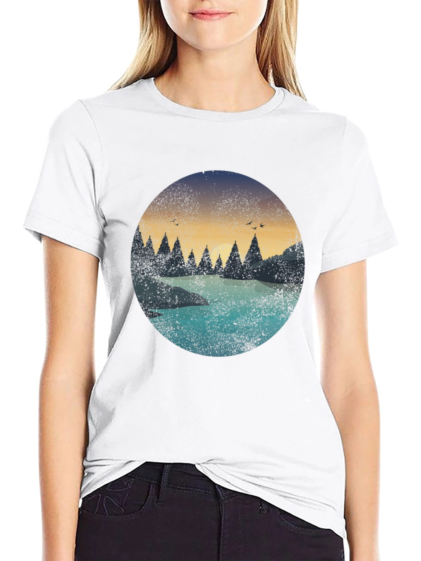 Nature Graphic Black T-Shirt