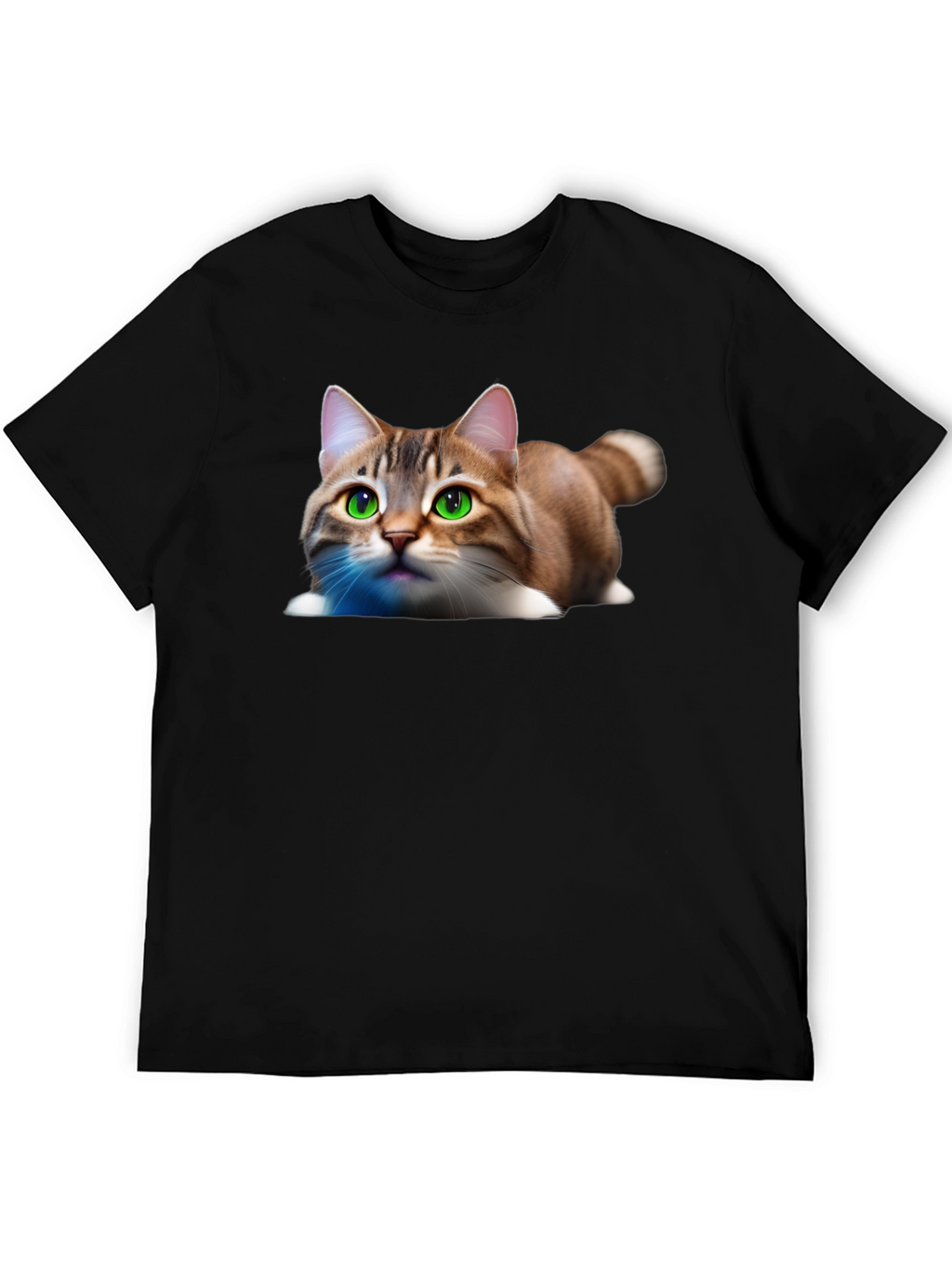 Cute Cat Graphic Tee - Soft Cotton Blend Shirt