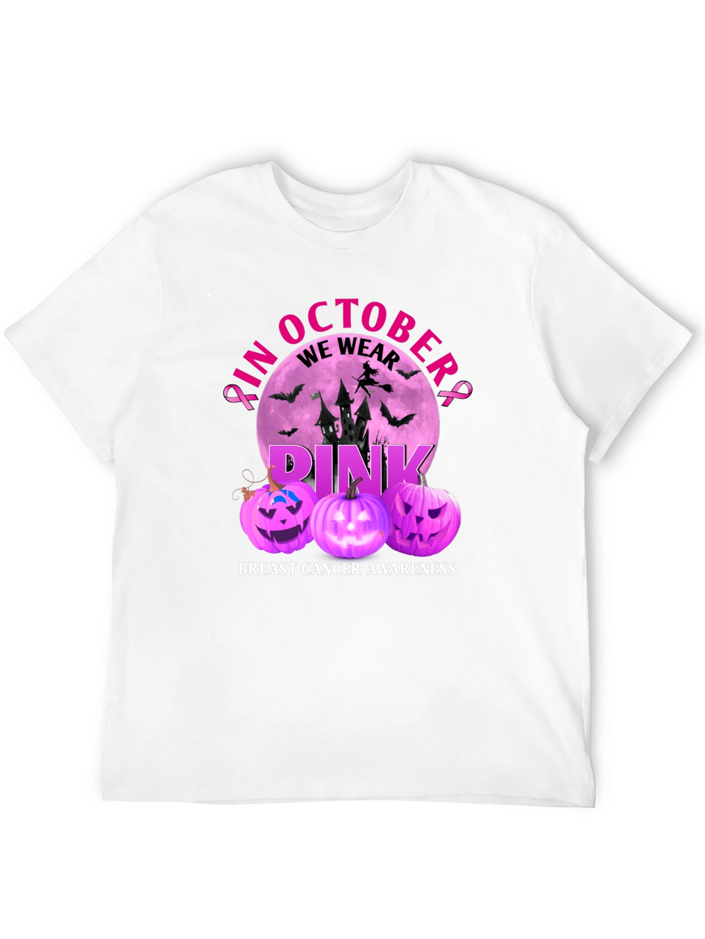 Pink October Breast Cancer Awareness Halloween T-Shirt