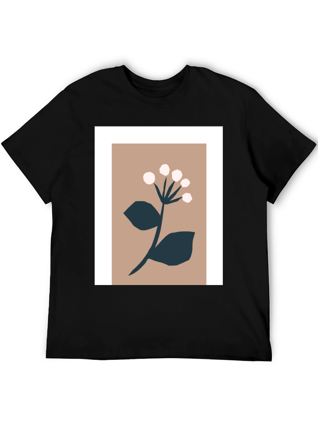 Minimalist Floral Graphic Print Tee