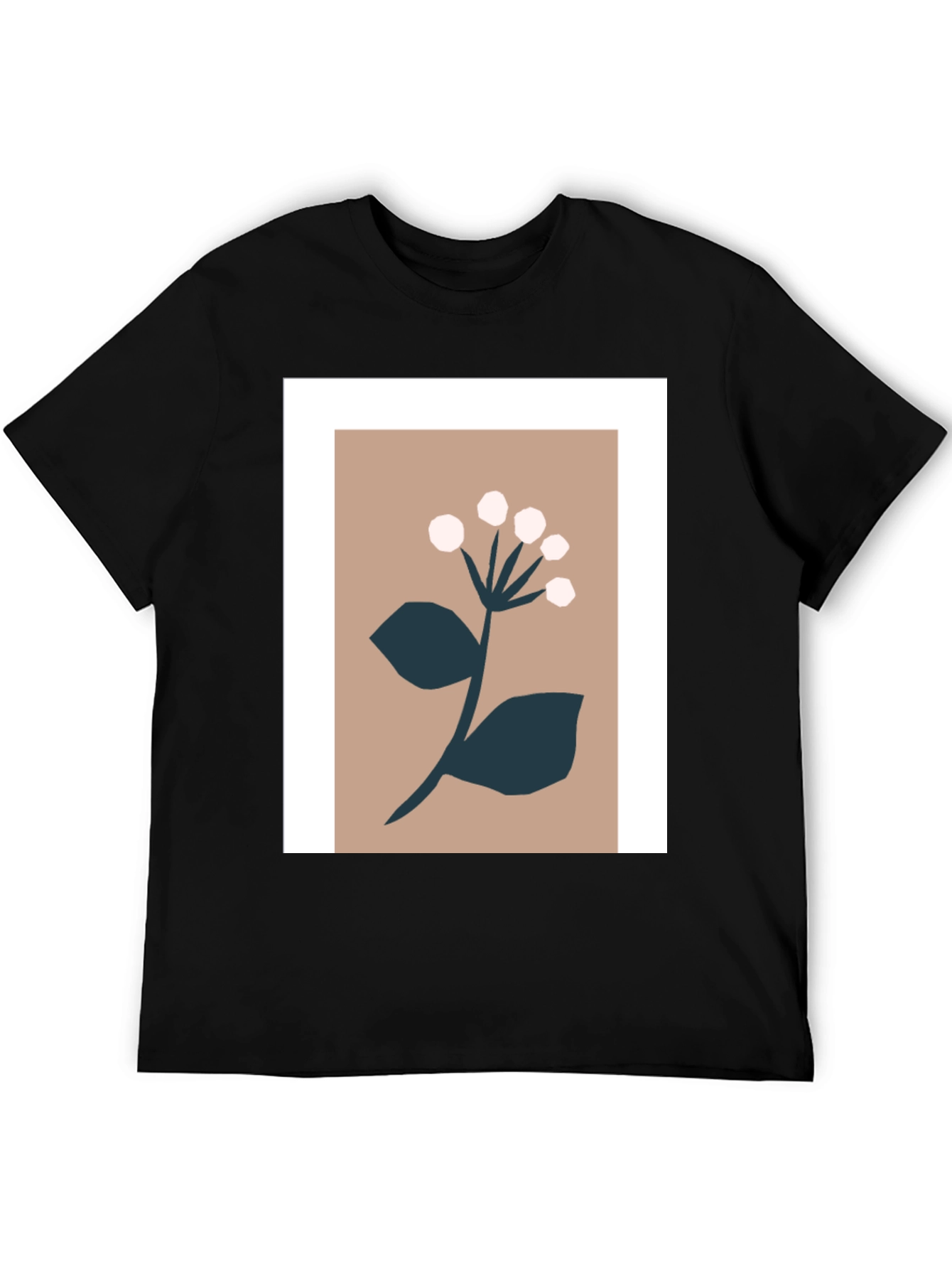 Minimalist Floral Graphic Print Tee