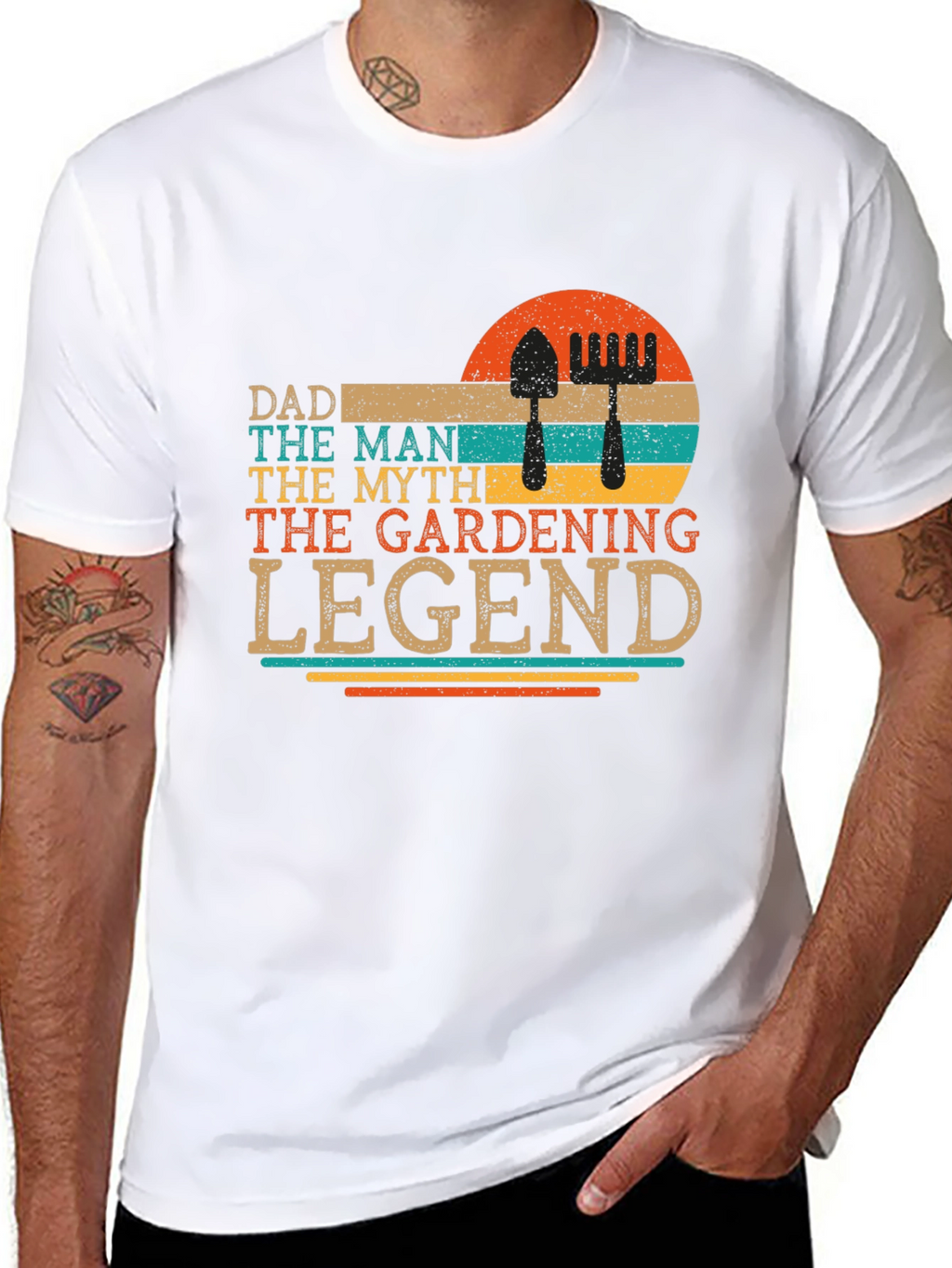 Dad Gardening Legend Retro Graphic Tee