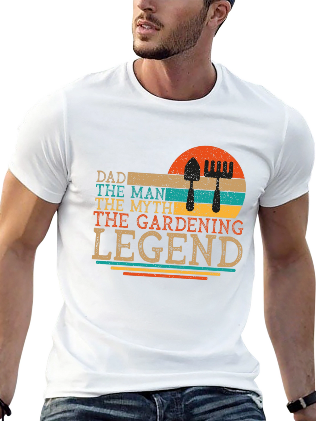 Dad Gardening Legend Retro Graphic Tee