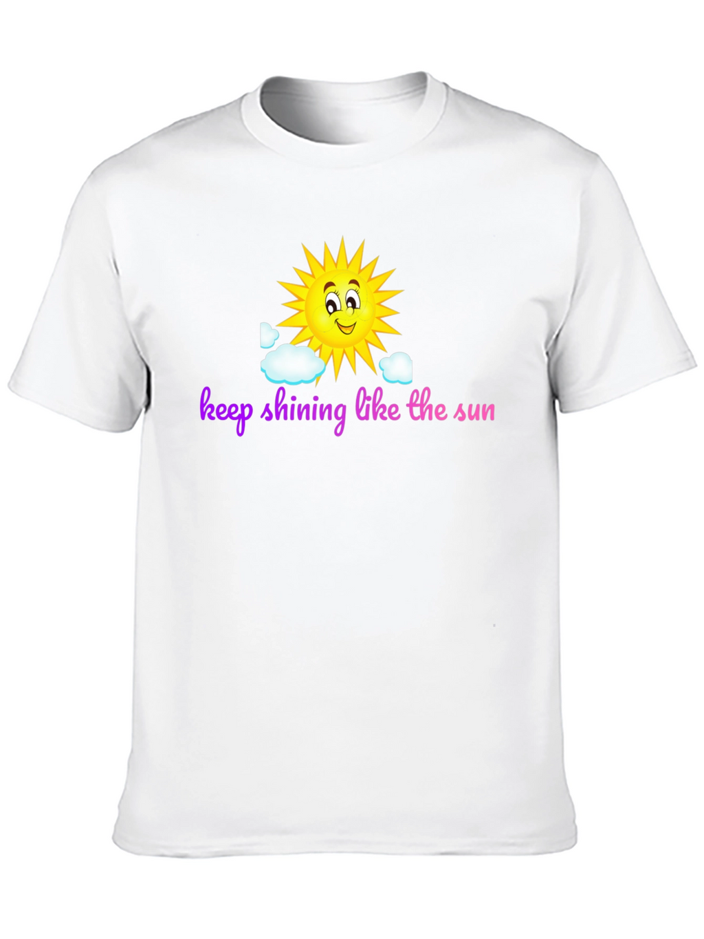 Keep Shining Sun Graphic Black T-Shirt