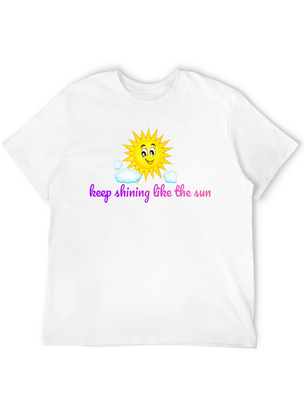 Keep Shining Sun Graphic Black T-Shirt