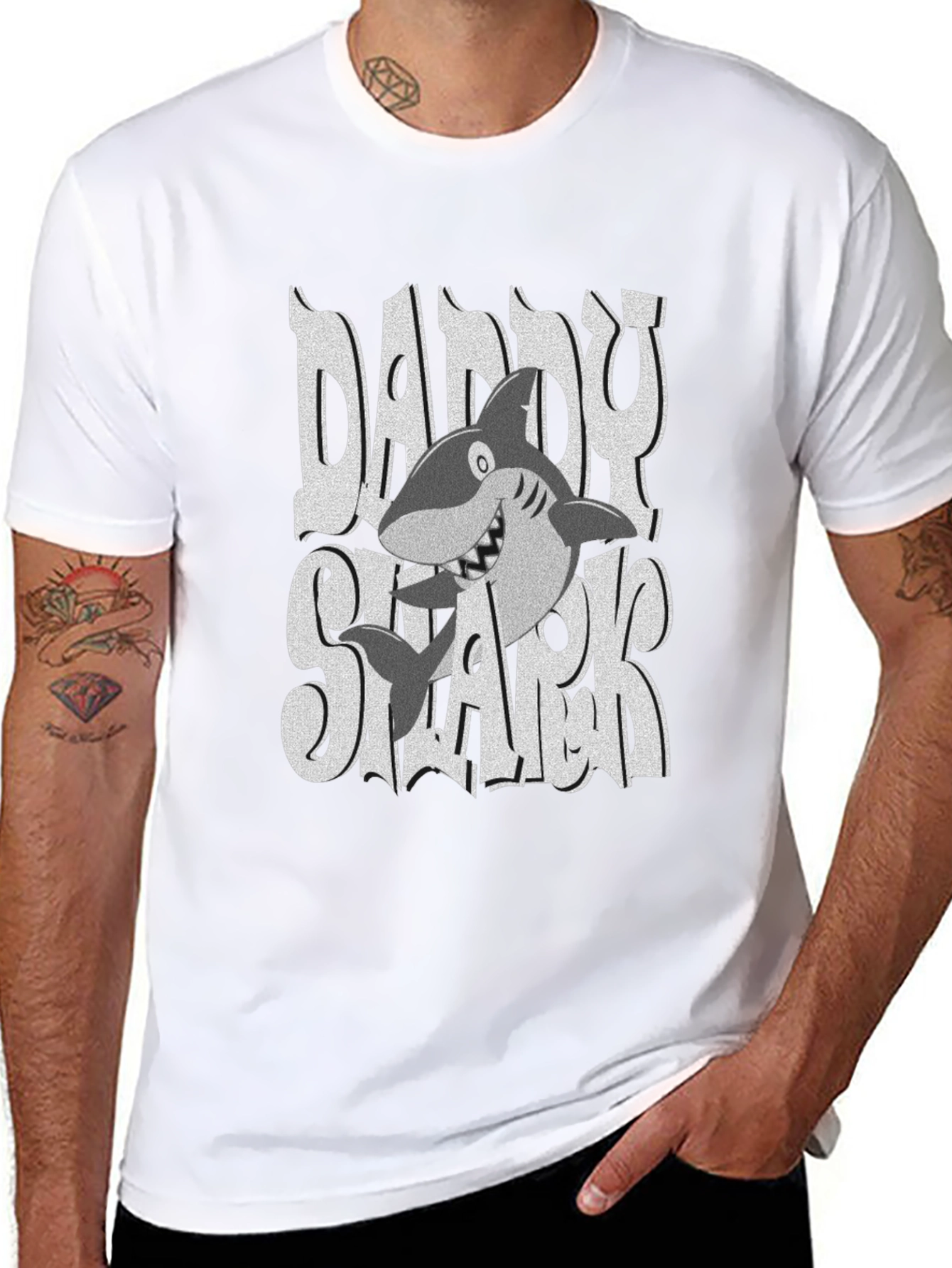 Daddy Shark Graphic Print Tee
