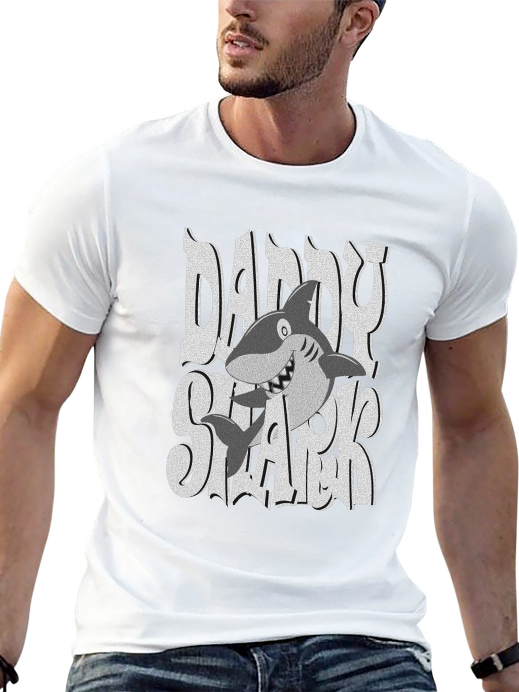 Daddy Shark Graphic Print Tee