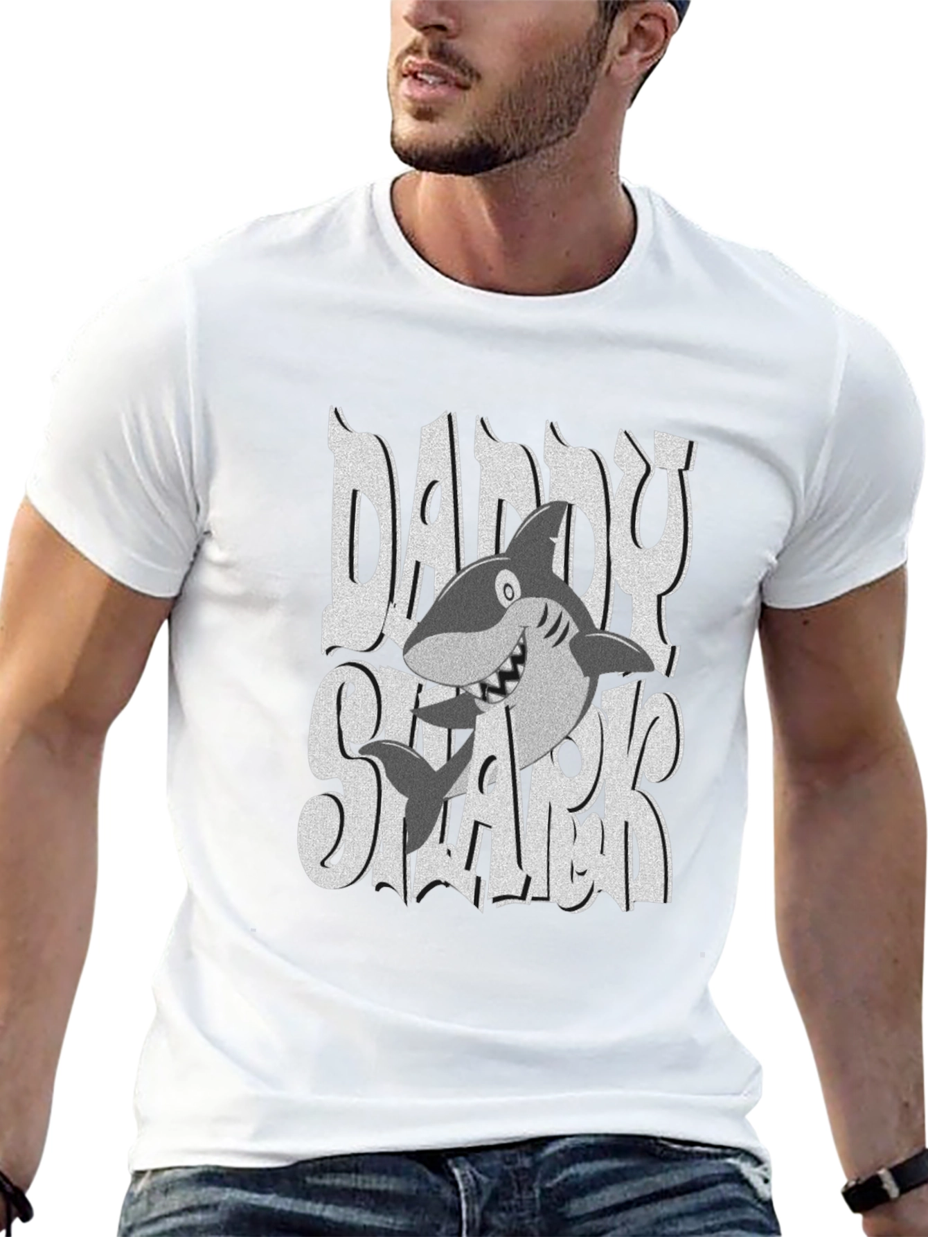Daddy Shark Graphic Print Tee