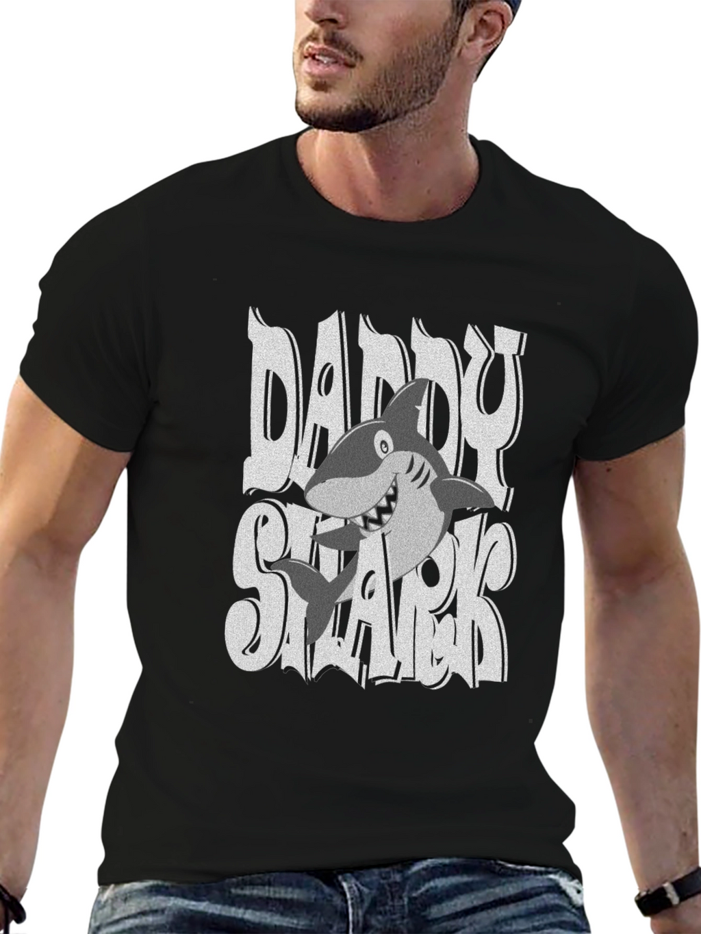 Daddy Shark Graphic Print Tee