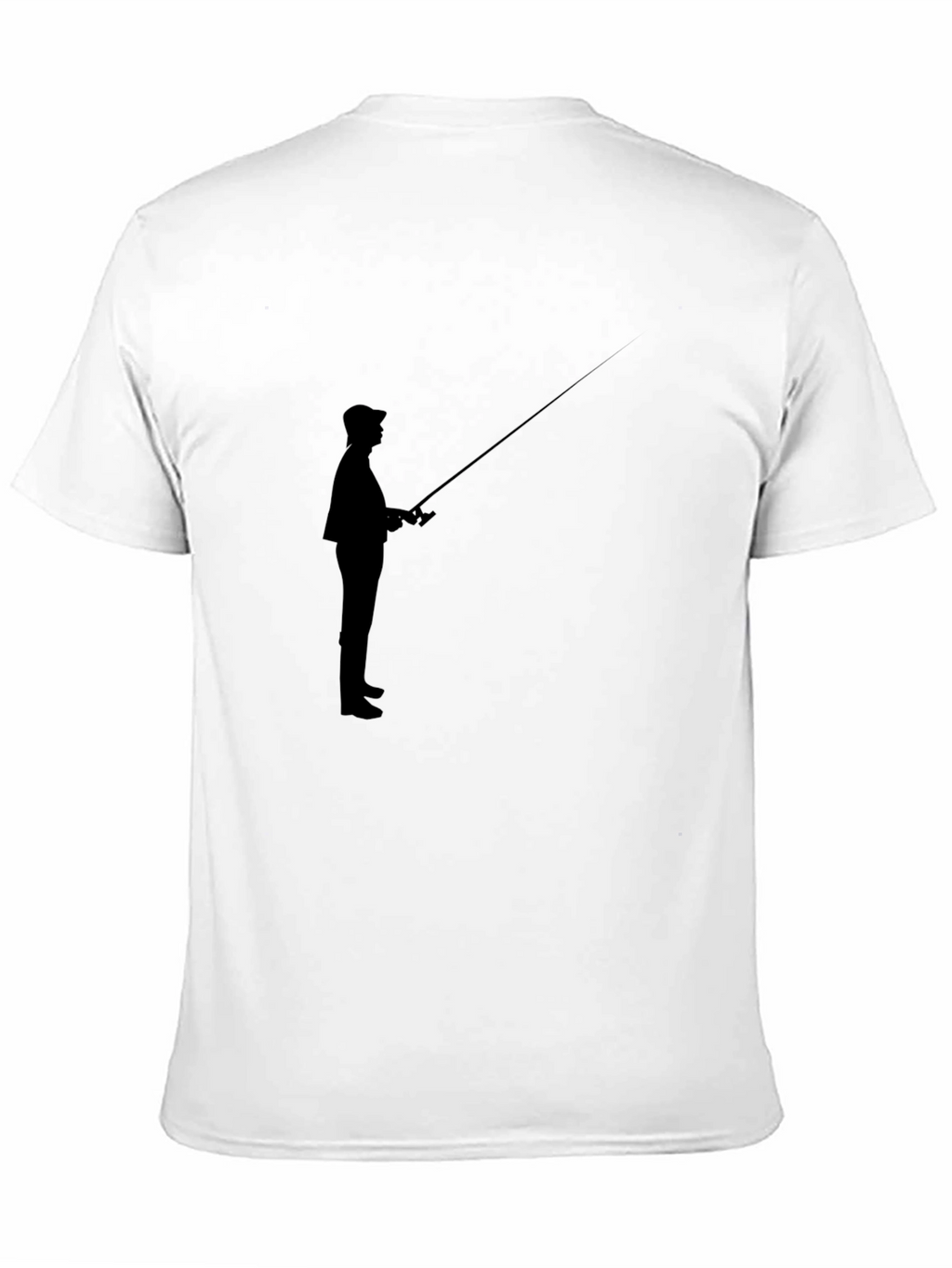 Fisherman Silhouette Black T-Shirt