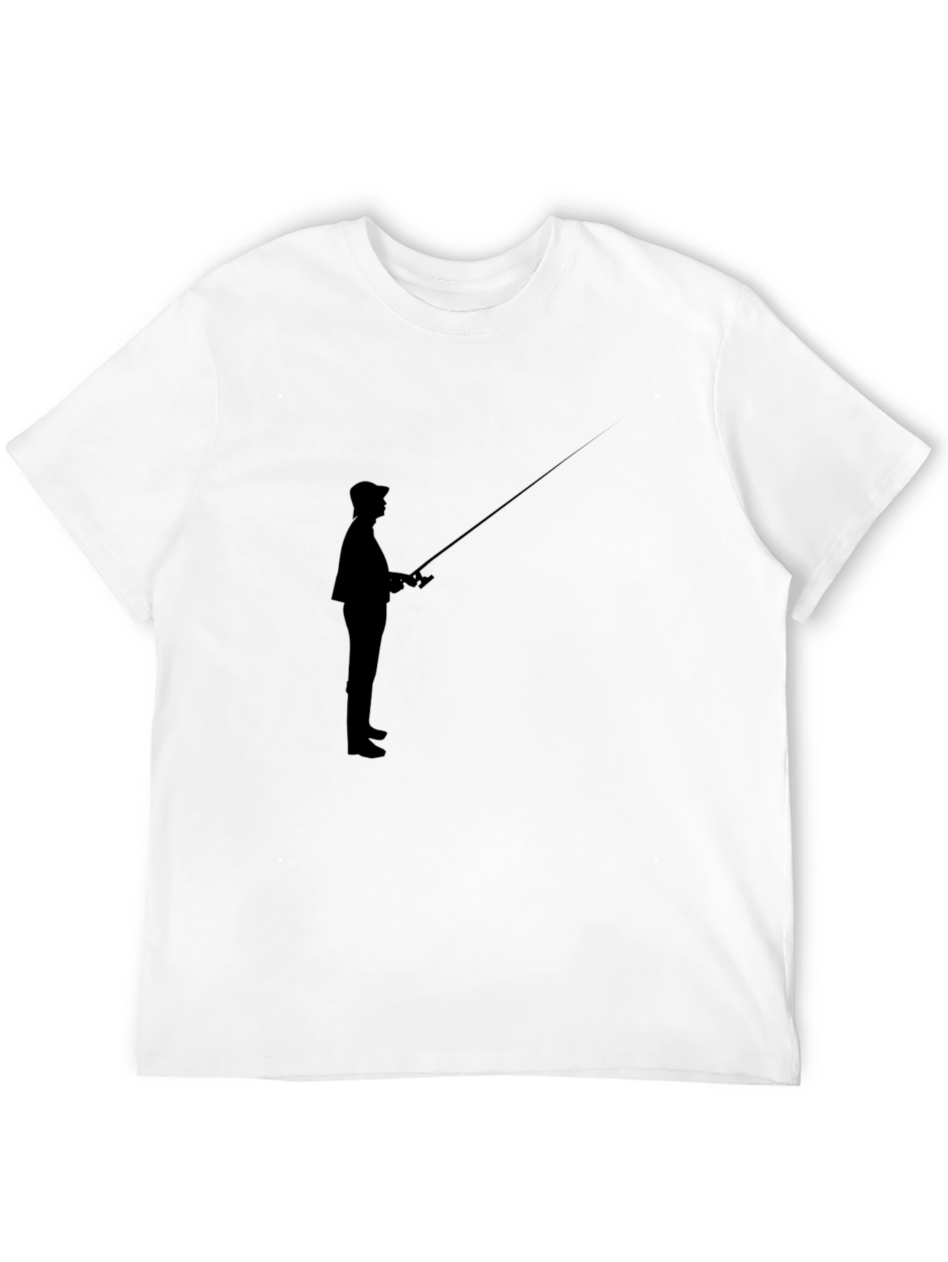 Fisherman Silhouette Black T-Shirt