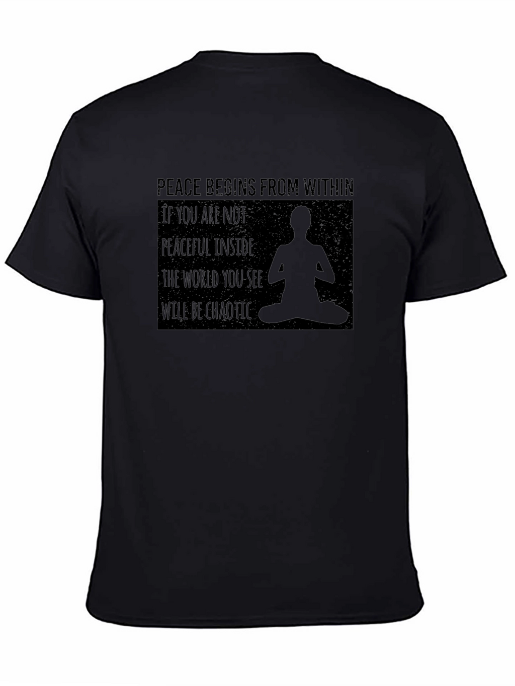 Peace Within Graphic Tee - Meditating Silhouette