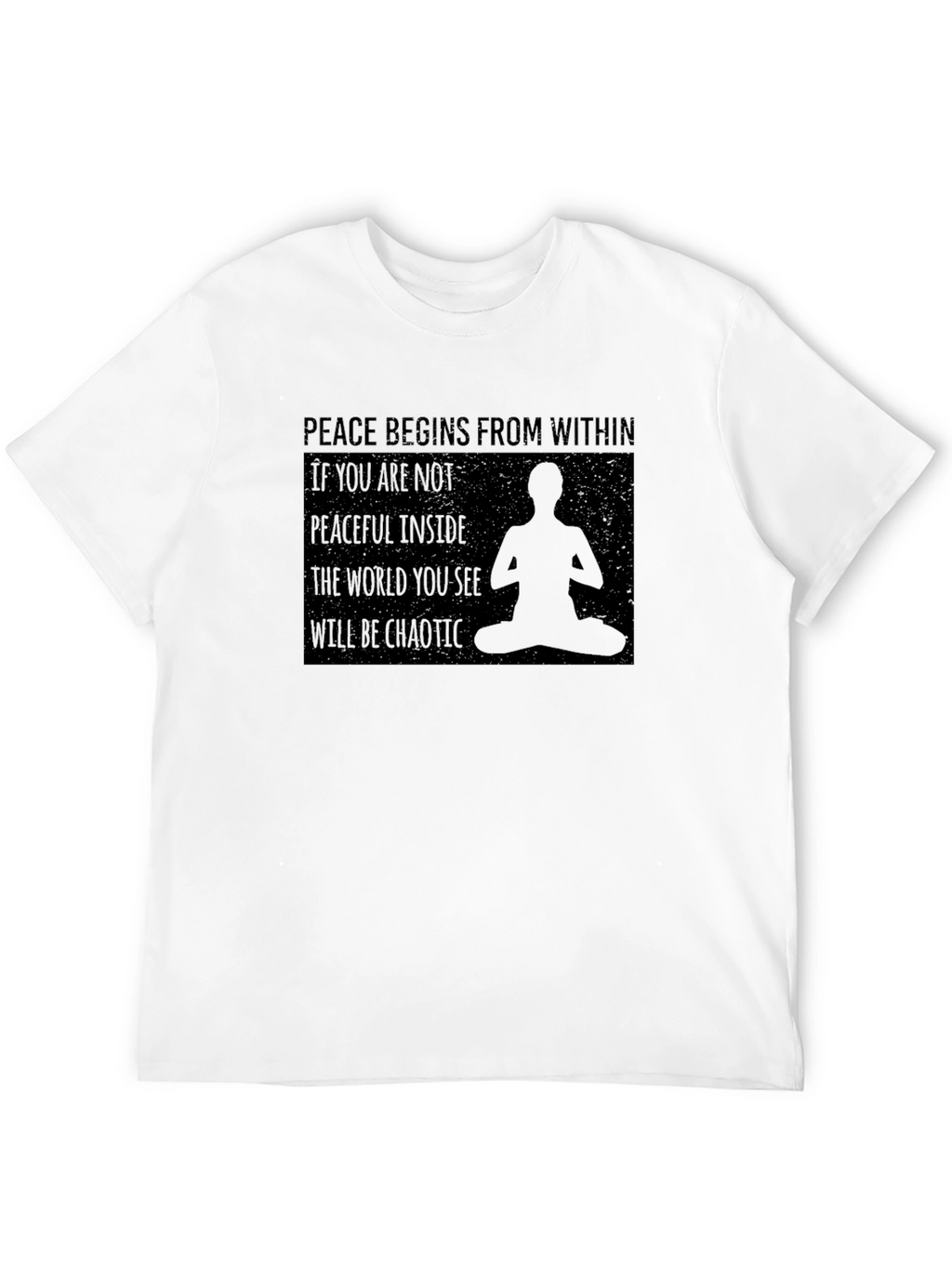 Peace Within Graphic Tee - Meditating Silhouette