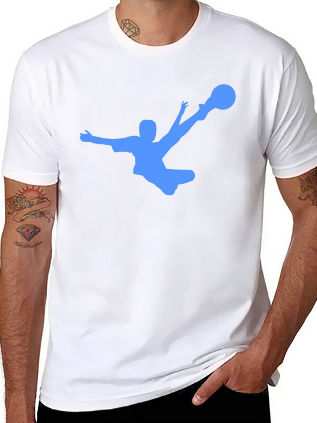 Soccer Kick Black T-Shirt - Cool Graphic Tee