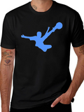 Soccer Kick Black T-Shirt - Cool Graphic Tee