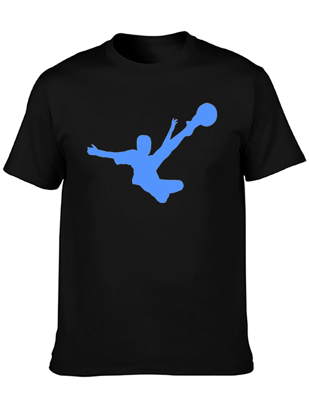 Soccer Kick Black T-Shirt - Cool Graphic Tee