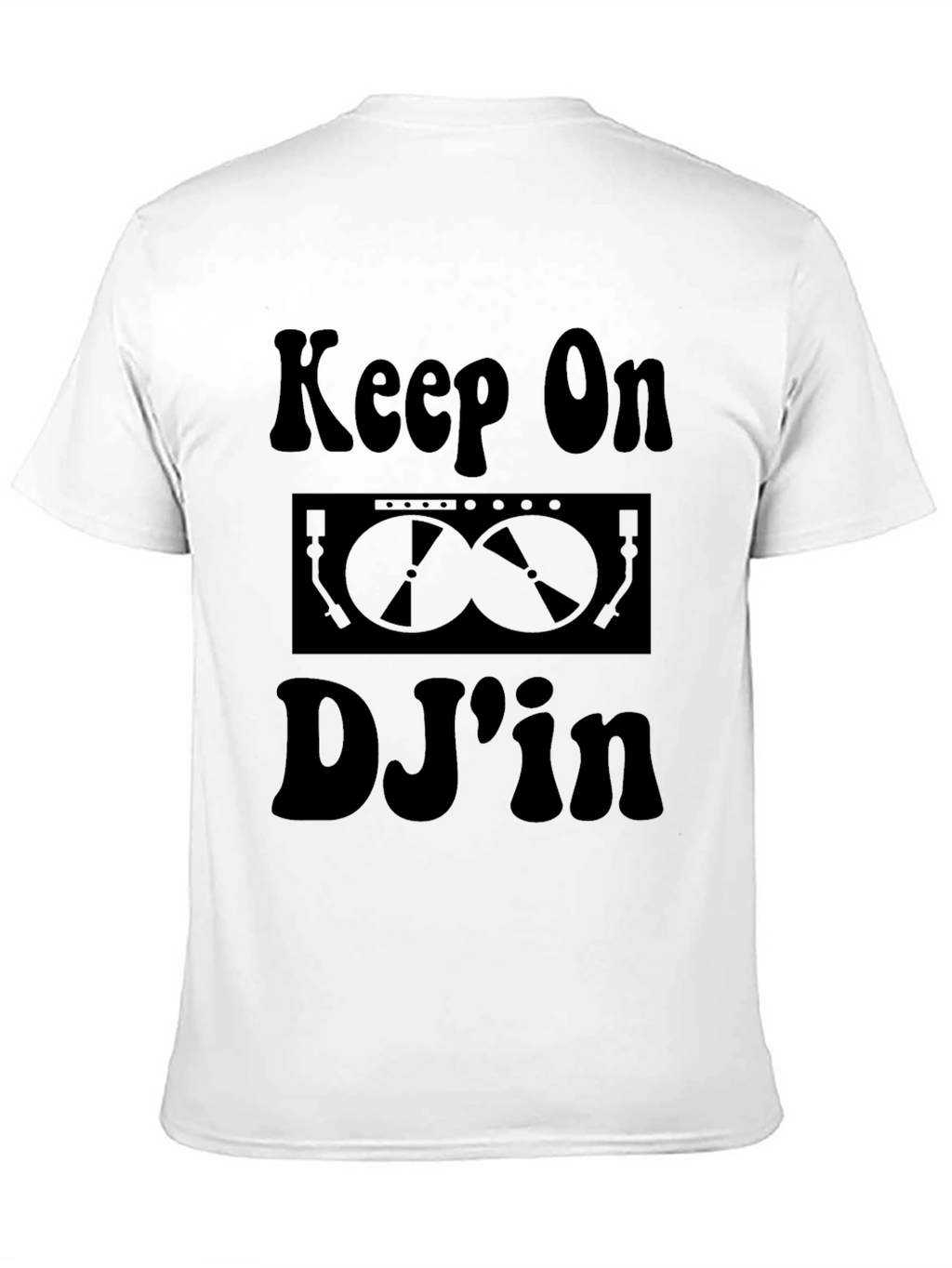 Keep On DJin Black Graphic T-Shirt