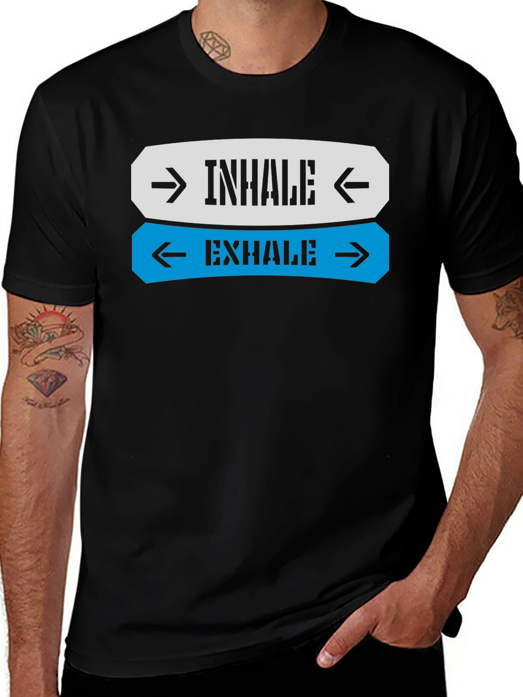 Inhale Exhale Graphic T-Shirt - Breathwork Design