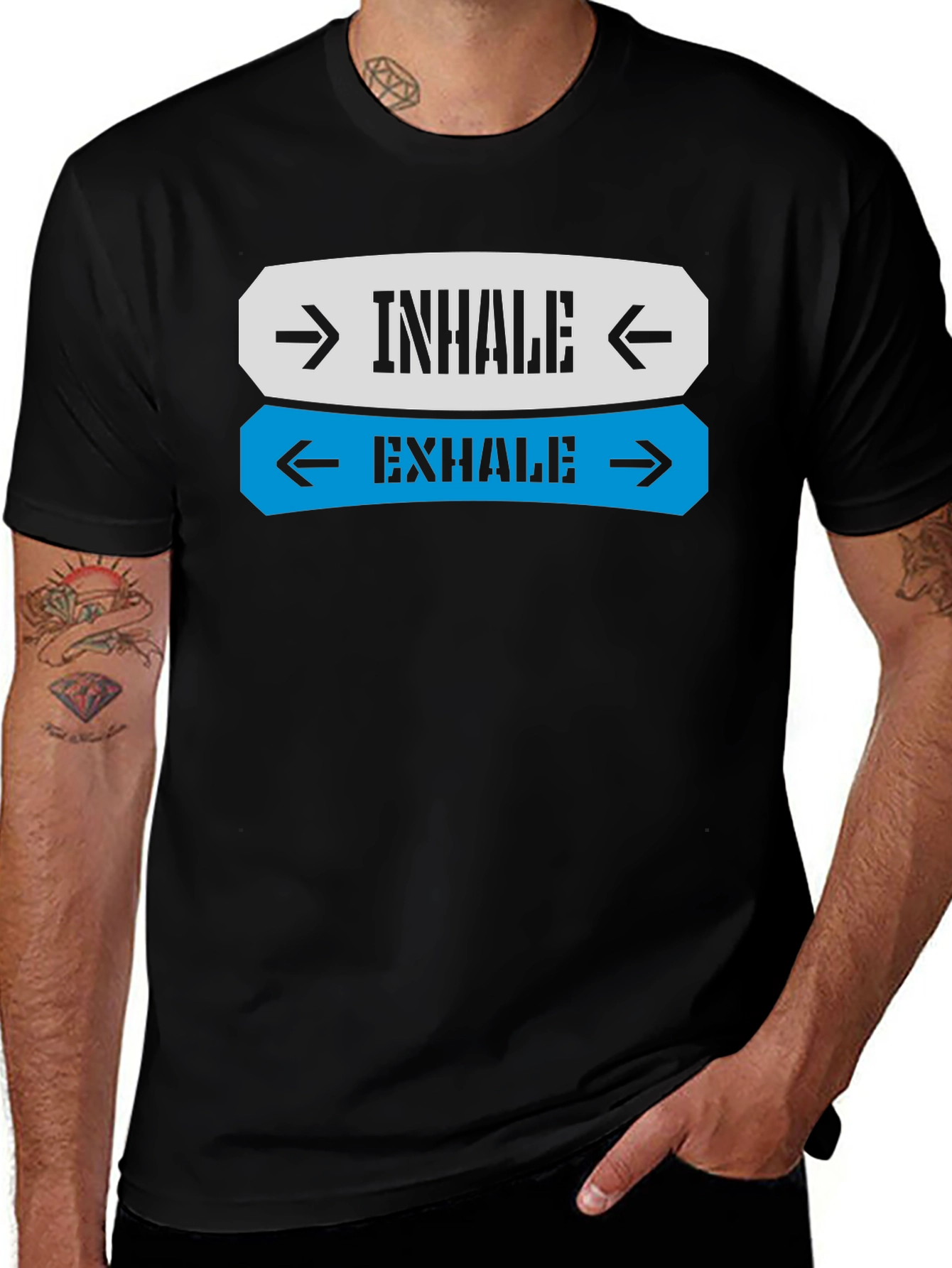 Inhale Exhale Graphic T-Shirt - Breathwork Design