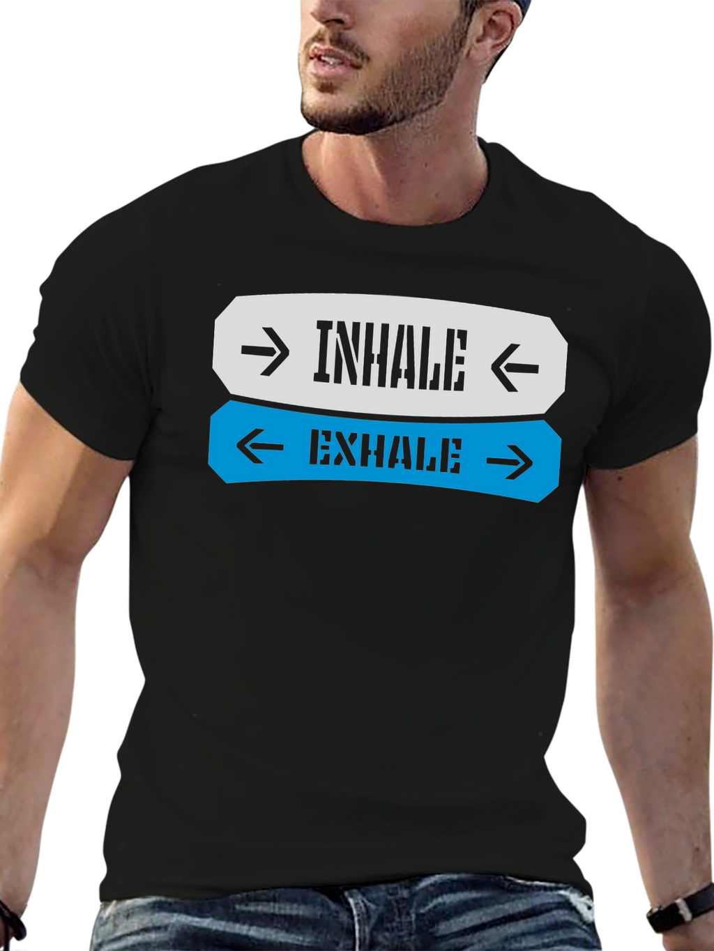 Inhale Exhale Graphic T-Shirt - Breathwork Design