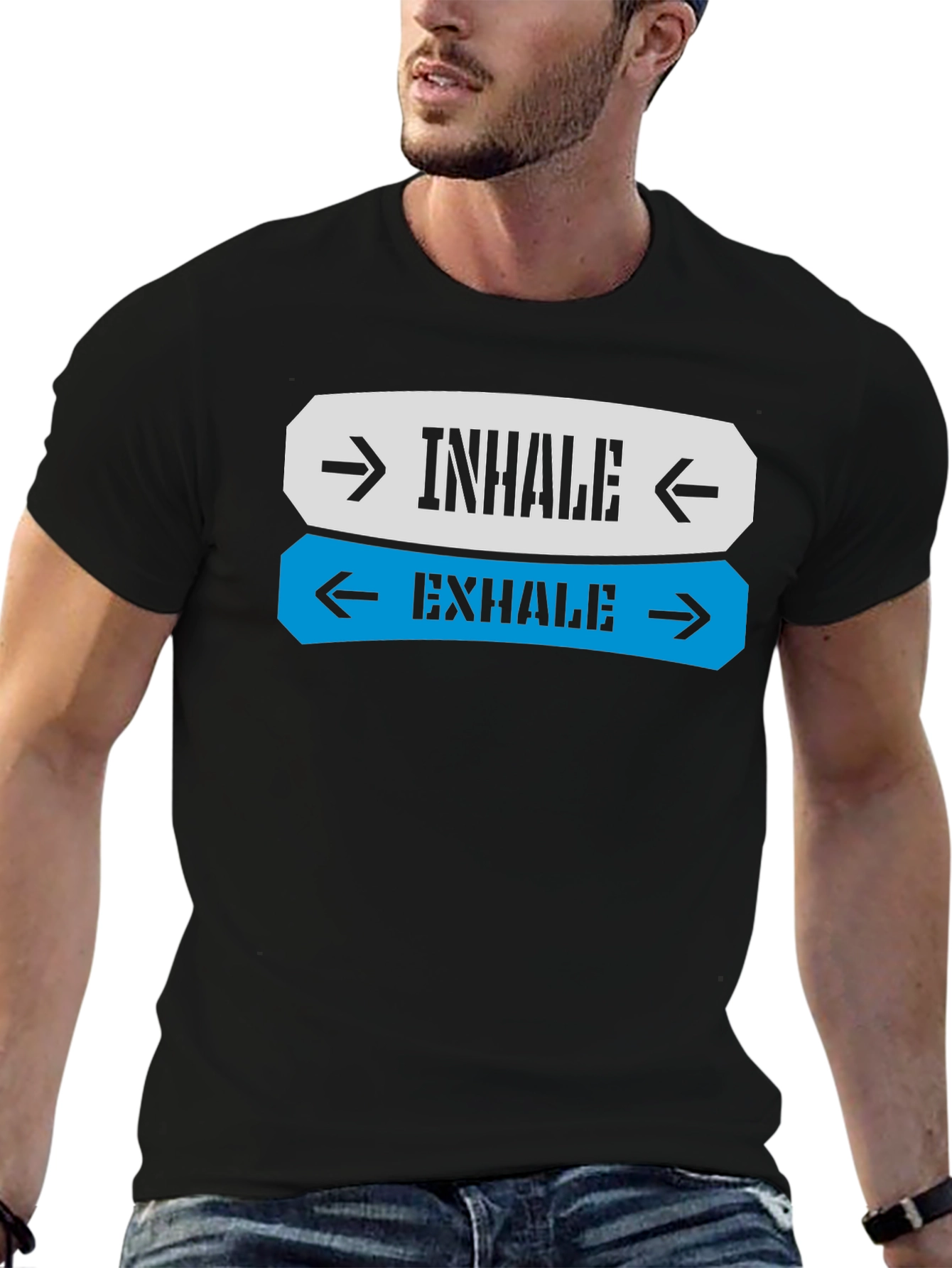 Inhale Exhale Graphic T-Shirt - Breathwork Design